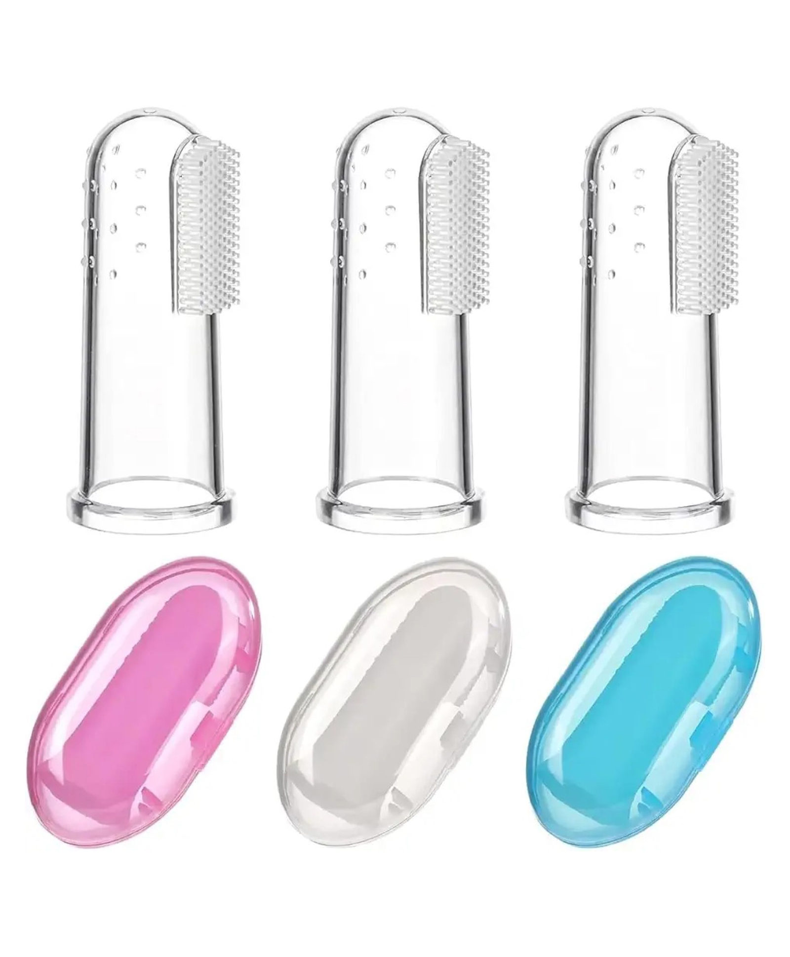 mihar essentials Mihar Silicone Figure Brush With Case Pack Of 3 - Multicolor-picture-41