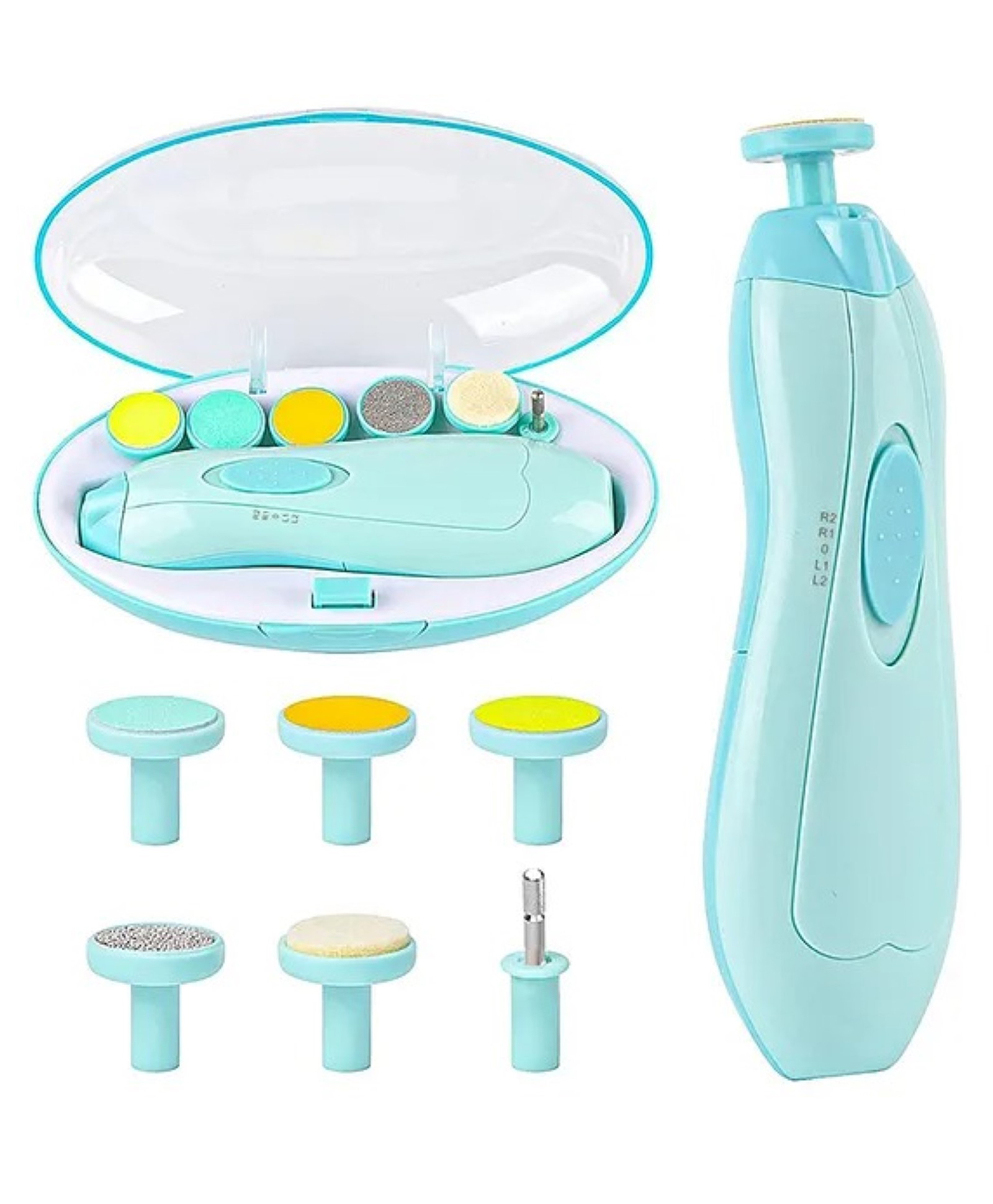 mihar essentials Mihar Baby Electric Safe Nail Clipper Trimmer Set With 6 Grinding Heads Safe For Kids Manicure Kit Nail Clippers Painless Safe Effective For Kids And Babies Color May Vary-picture-27