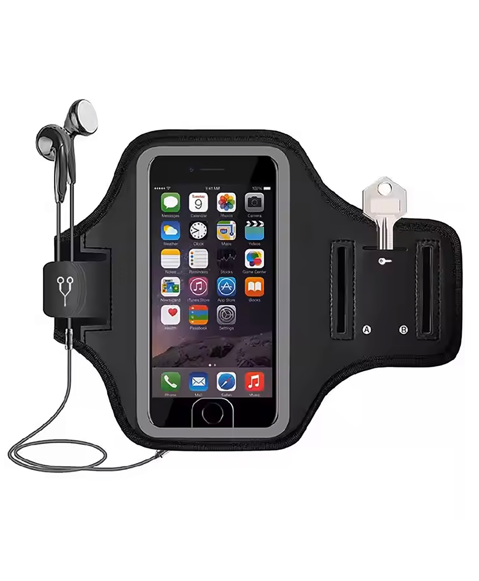 MOMISY ArmBand Arm band bag for Mobile for Cycling, Running, Jogging, Gym Exercise, Outdoor Sports Waterproof Compatible with iPhone & Other Phones, Size up to 7.0 inch (Silver)-image-44