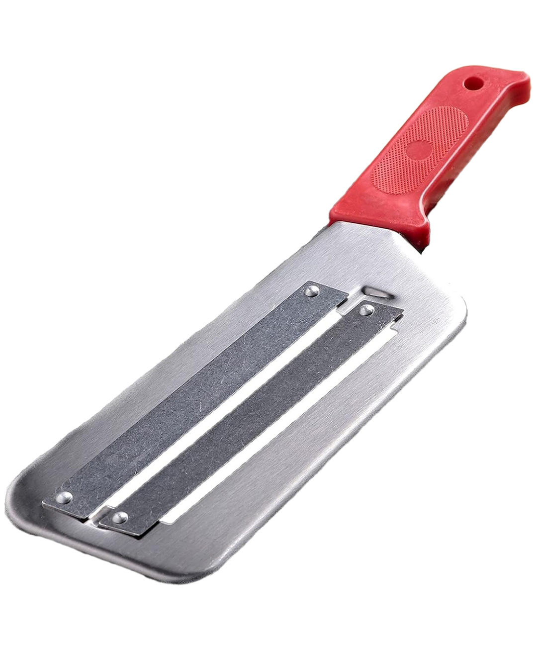 MOMISY 2 Blade Vegetable Slicer, Double Blade Slicing Knife, Fish Scale Cleaner, Fruit Cutter-image-1