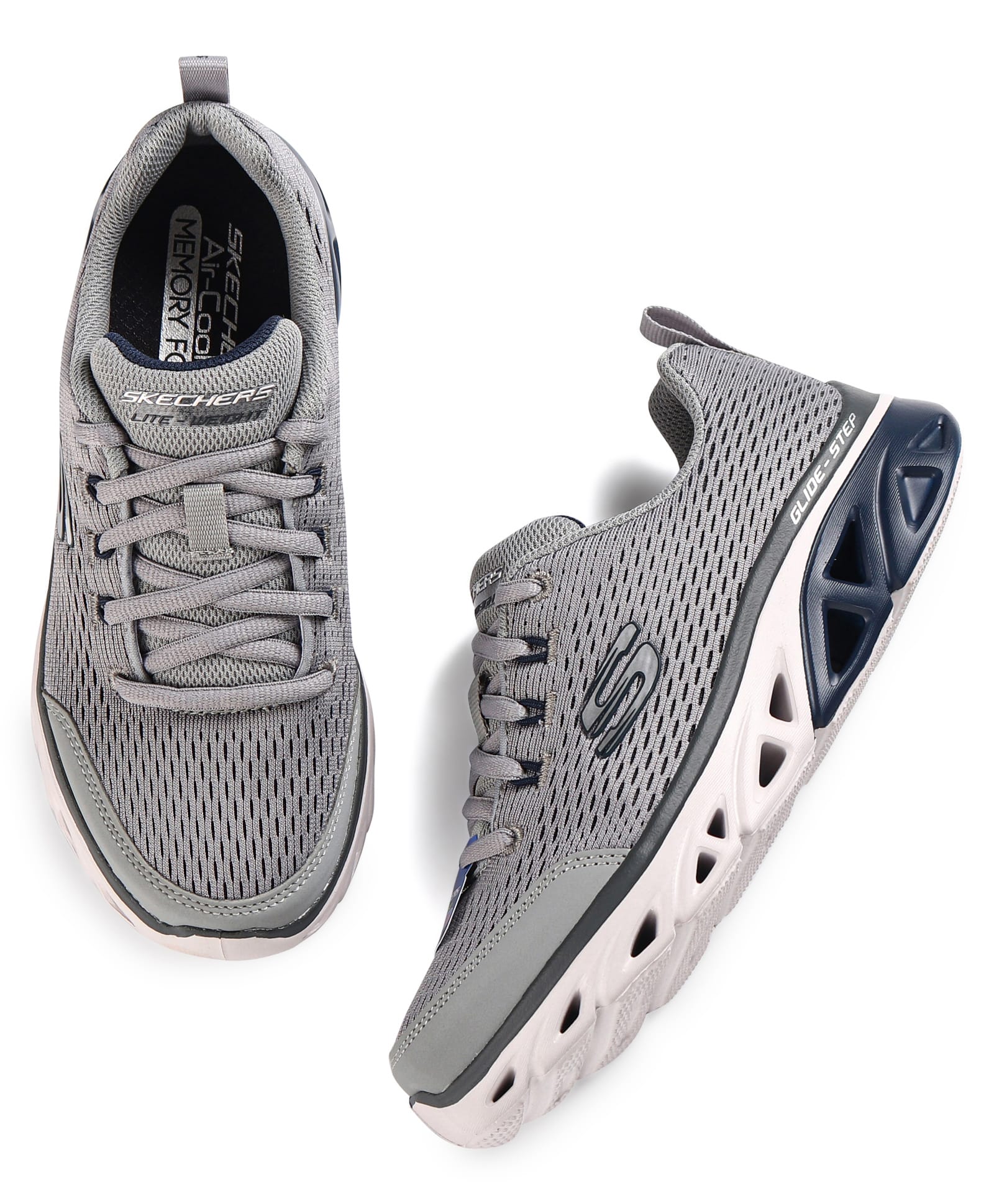 Skechers Lite WeightVelcro Closure Casual Shoes - Grey-image-11