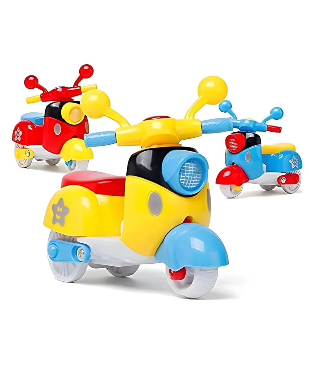 AKN TOYS Mini Pull Back Scooter Toys for Kids Toddlers Baby Boys Girls Adults Seat Model Toys Steering Wheel Car Toy - Pack of 1- Color May Vary-picture-18