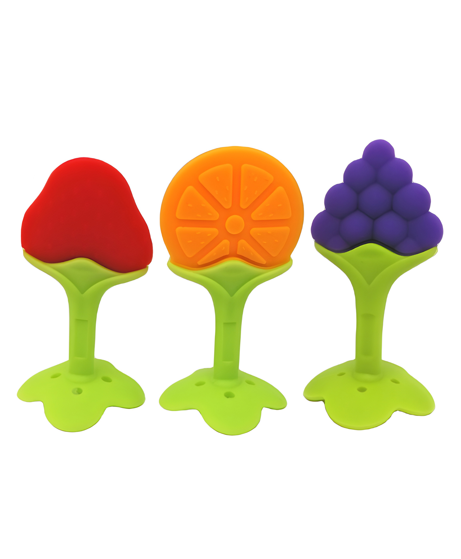 COZY VIBES Baby Teethers Toys Funny Strawberry Fruit Food Grade Silicone Teether BPA Free Newborn Gift Set -PACK OF 1-COLOR MAY VARY-image-25