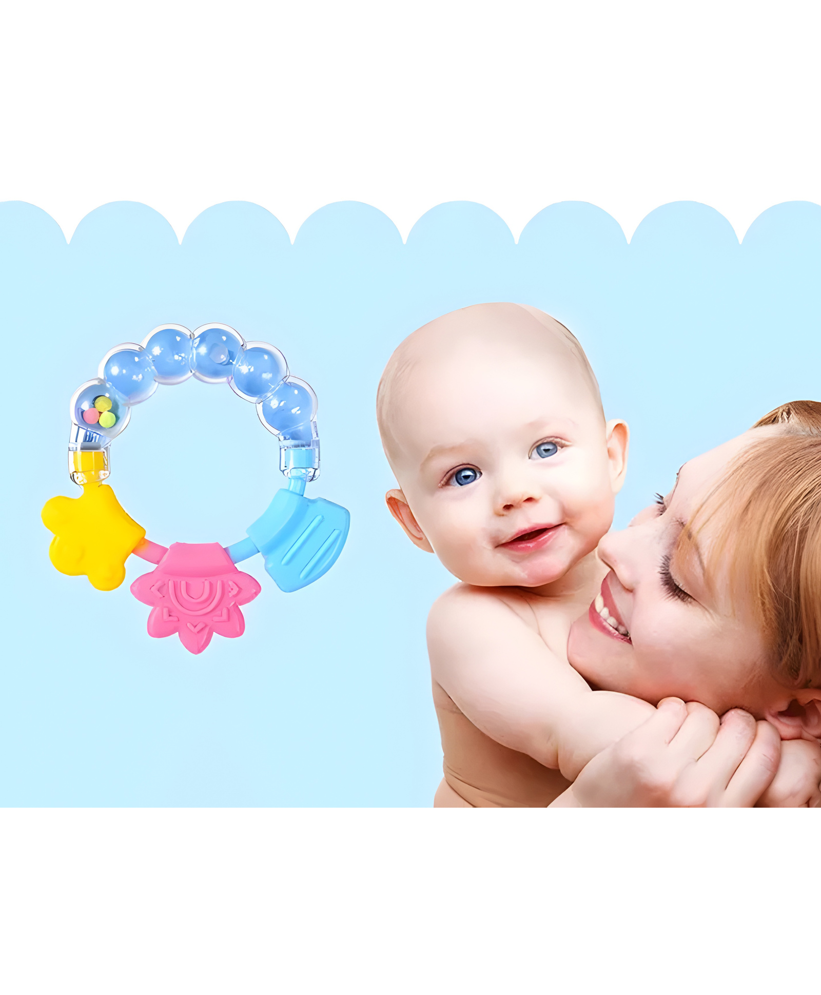 Cozy Vibes Baby Soft Teether Toys Infant Toddler Teething Toy Molar Stick Cleansing Teeth Toy for Kids-Pack of 1-Color May Vary-image-19