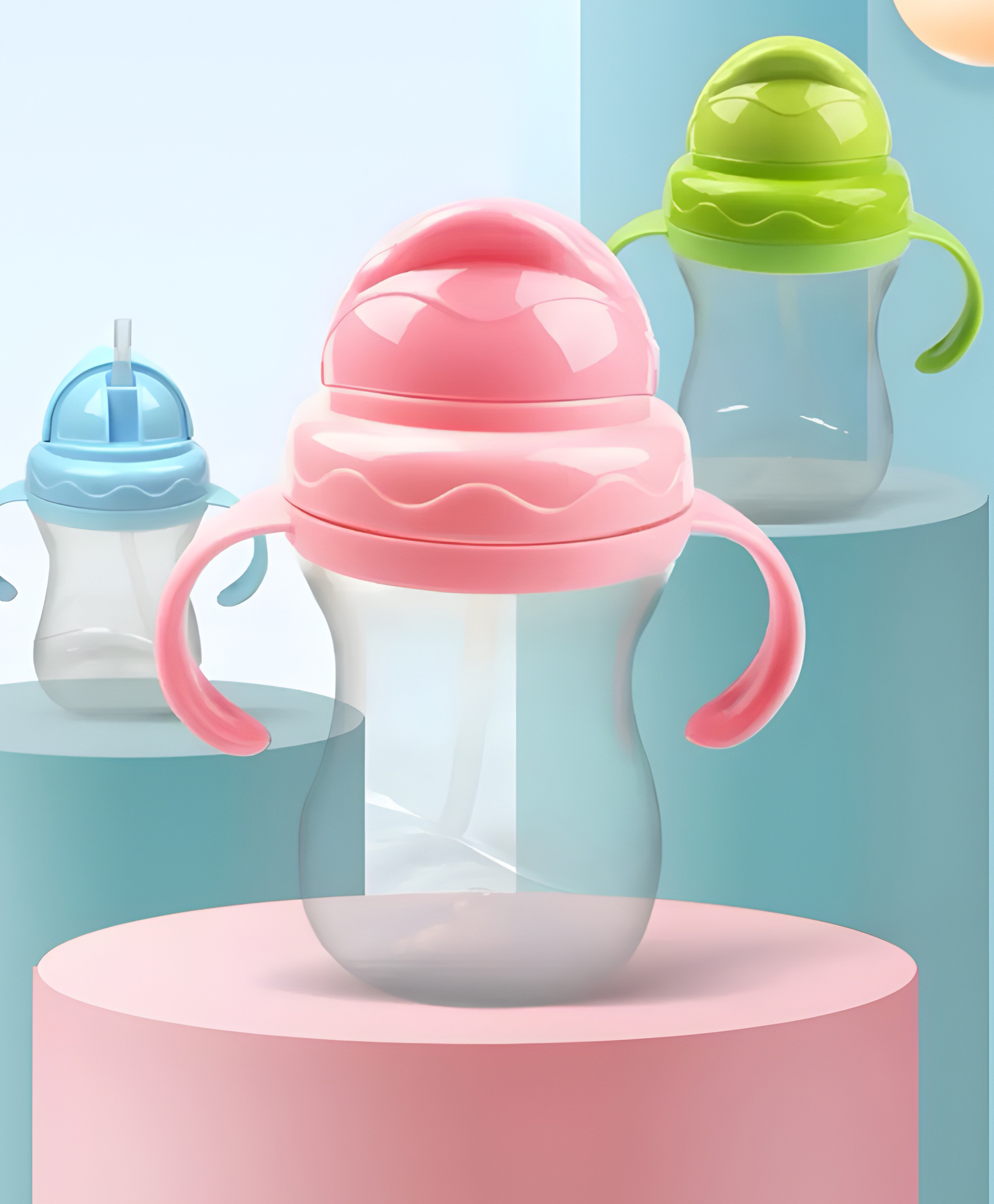 Cozy Vibes High Quality Straw Cup Baby Anti Choking Drinking Cup Baby Drinking Cup-Pack of 1-Color May Vary 250 ml-image-11