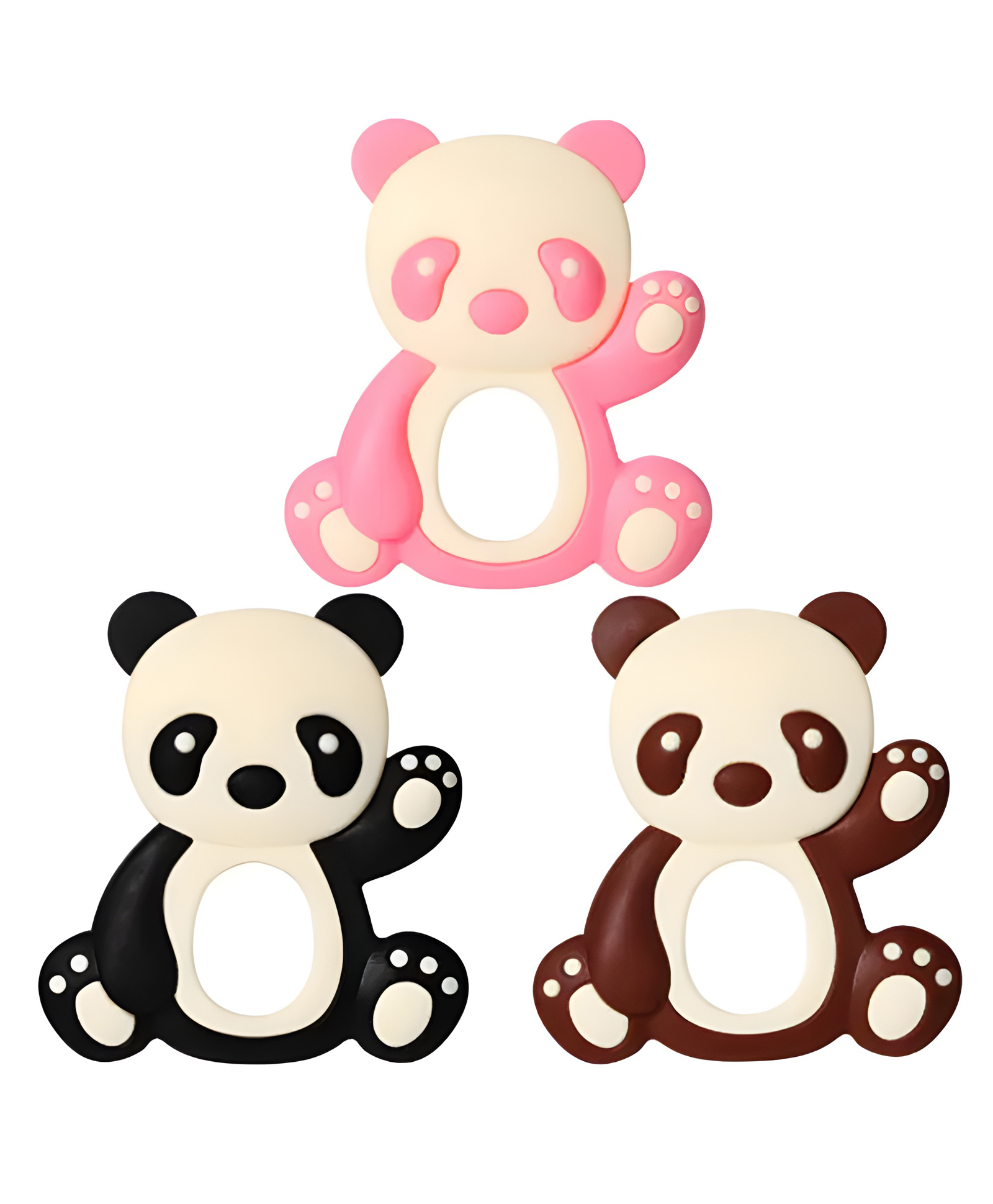 Cozy Vibes Food Grade Bpa Free Panada Shape Sensory Baby Teething Toys Soft Silicone Teether Baby Teether-Pack of 1-Color May Vary-image-45