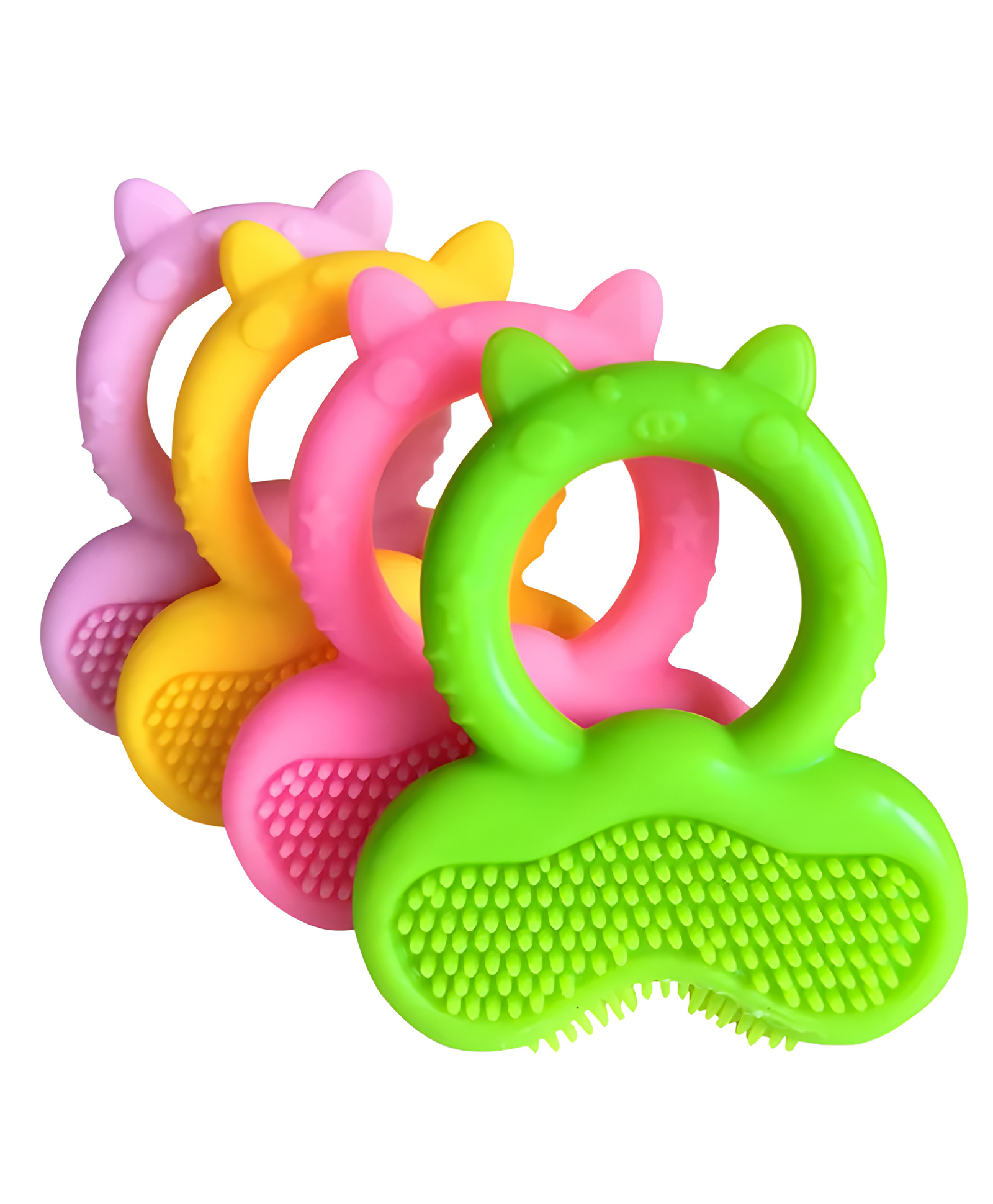 Cozy Vibes Cartoon Animal Baby Teether Silicone Teething Relief Chew Toys-Pack of 1-Color May  Vary-image-15