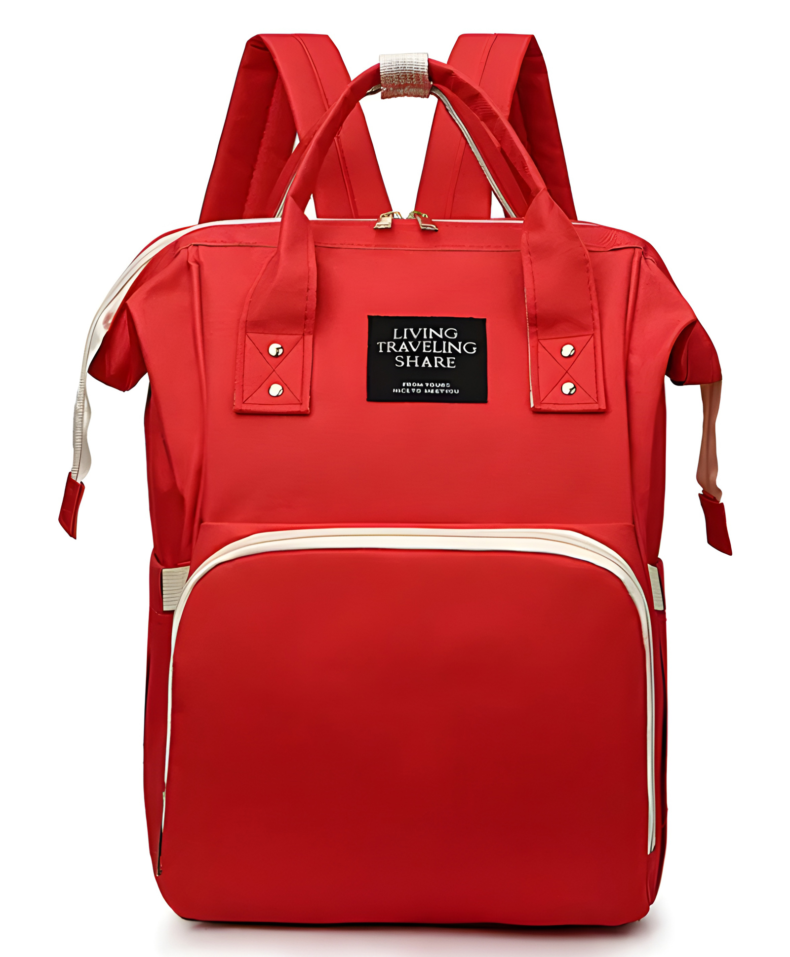 COZY VIBES MultiFunctional Quilted Vegan Diaper Bag Caddy Nappy Backpack Mommy Diaper Bag-PACK OF 1-COLOR MAY VARY-picture-17