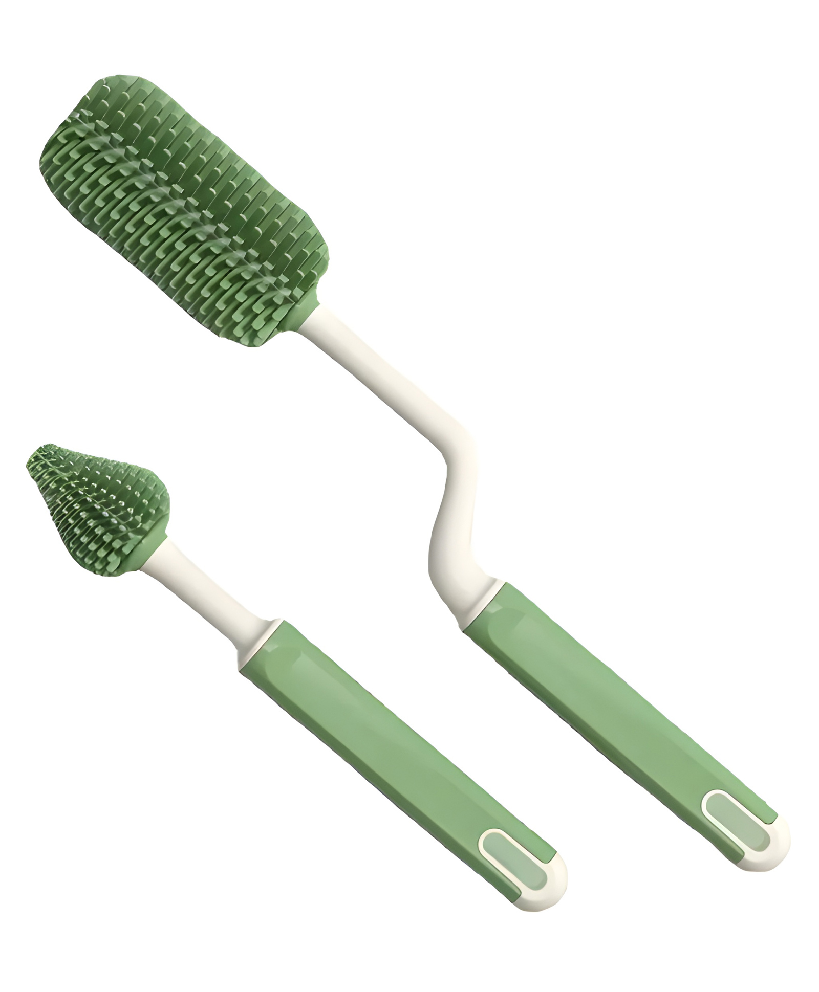 COZY VIBES Silicone Bottle Cleaning Brush Baby Pacifier Straw Scrubber Small Brush 360 Degree Glass Cup Washing Kitchen Cleaning Tool -PACK OF 1-COLOR MAY VARY-image-3