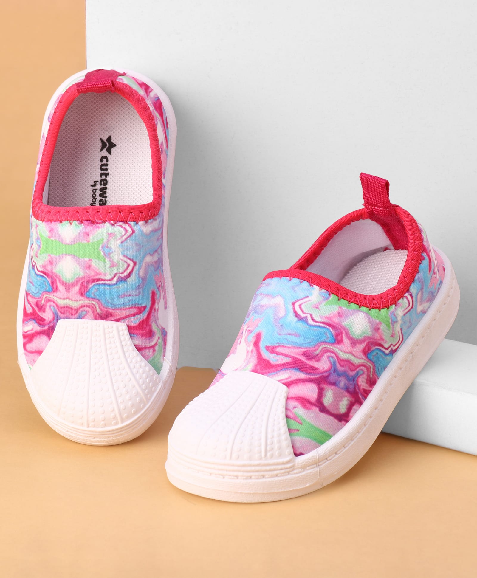 Cute Walk by Babyhug Slip On Casual Shoes with Abstract Print - Light Blue-image-39