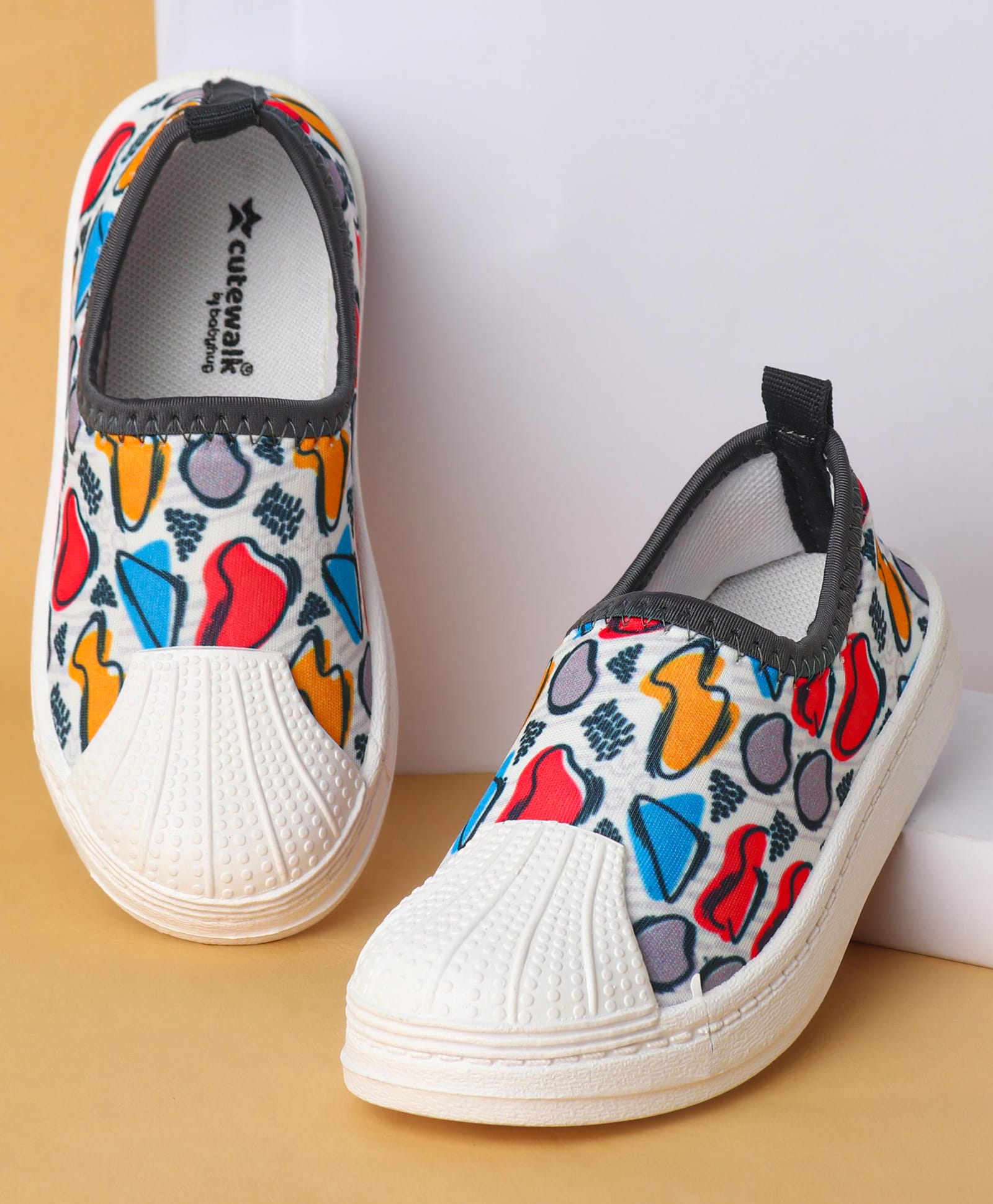 Cute Walk by Babyhug Slip On Casual Shoes with Abstract Print - Blue-image-43