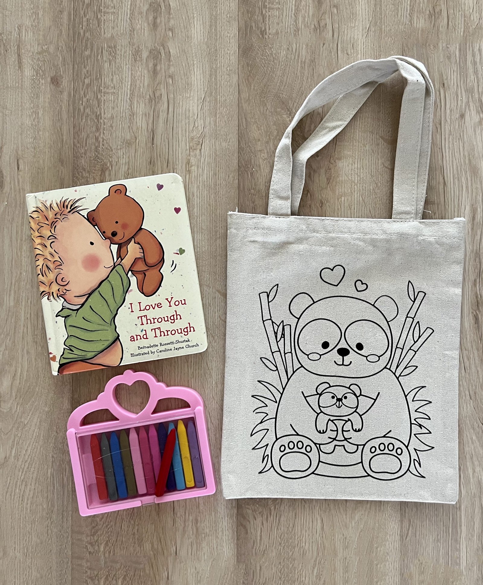 Little Canvas DIY Colouring Love my baby Tote Bag-picture-11