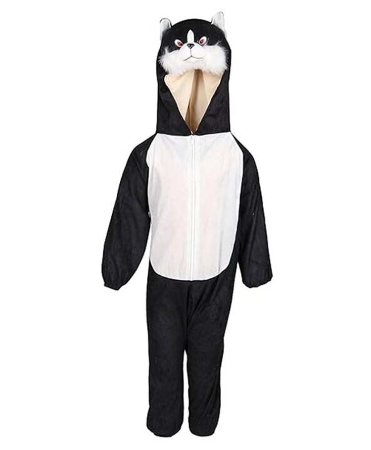 RAJ FANCY DRESSES Full Sleeves Cat Animal Theme Costume Dress - Black & White-image-4