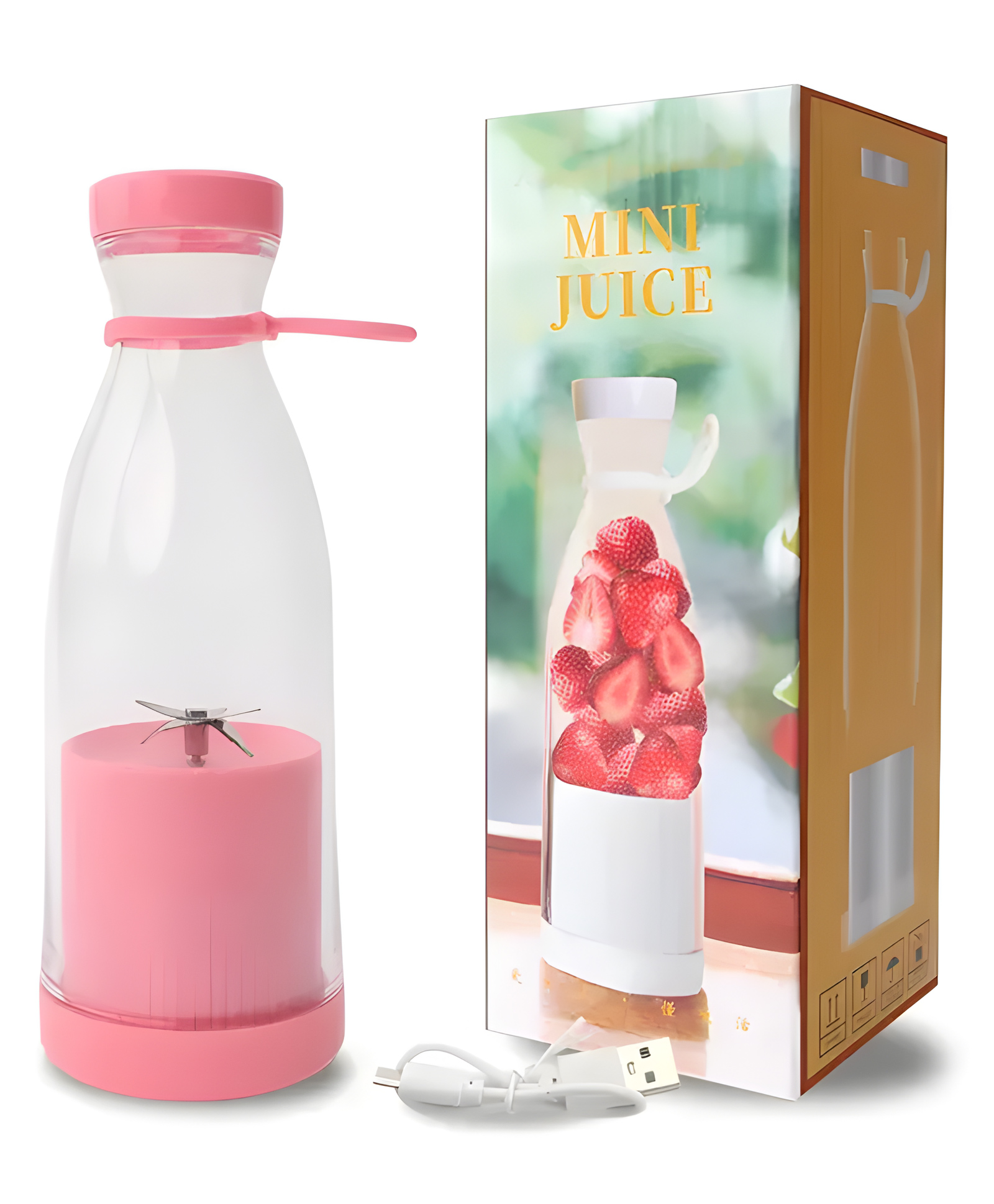 COZY VIBES Home Appliances and Kitchen Portable Blenders USB Electric Fresh Orange Juicer cups Rechargeable Mini Home Fruit Juicer-PACK OF 1-COLOR MAY VARY-image-22