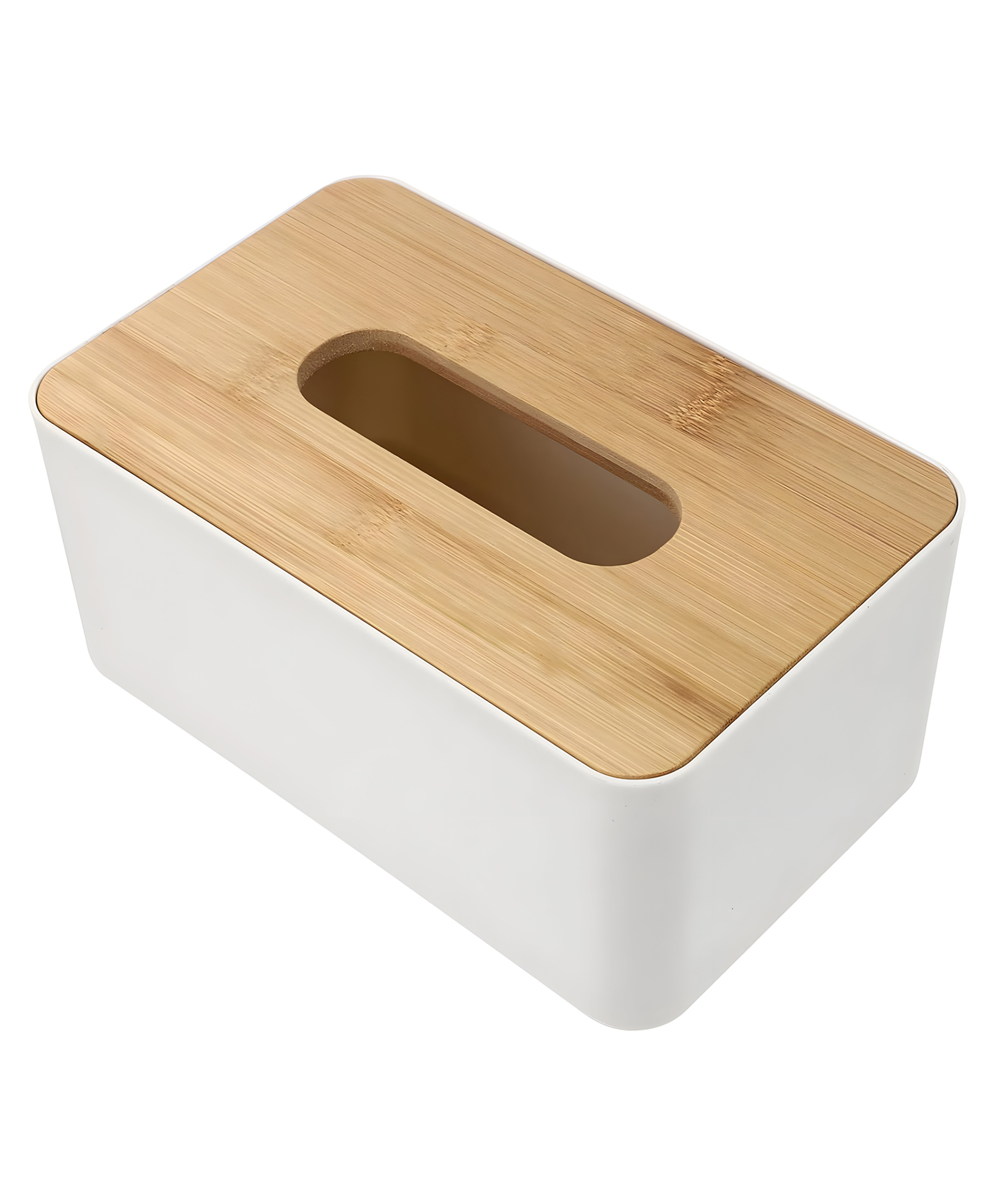 COZY VIBES Wood Tissue Box Cover Paper Facial Tissues Dispenser Wooden Tissue Holder Storage for Bathroom-PACK OF 1-COLOR MAY VARY-image-4