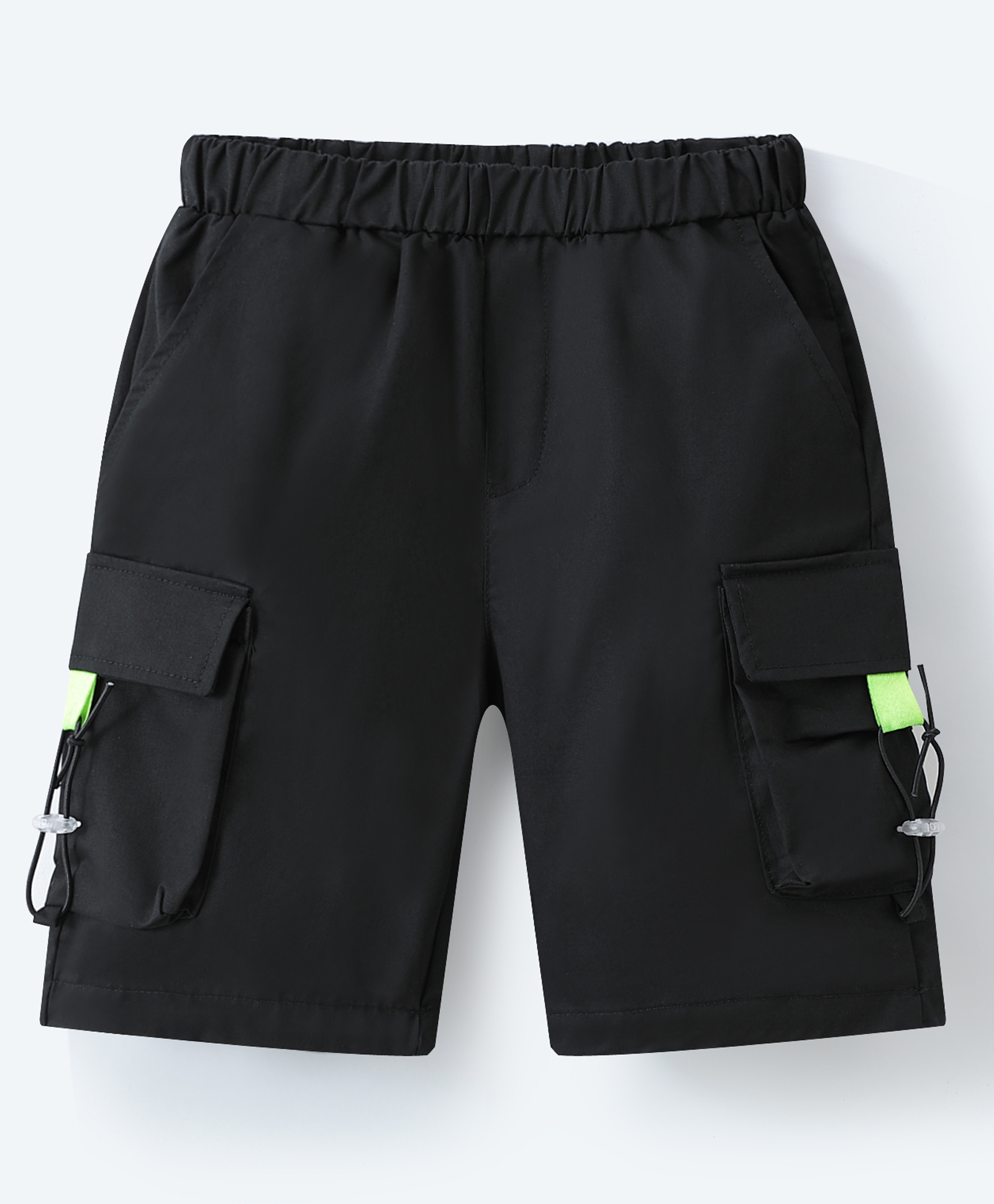 Mark & Mia Cotton Solid Shorts With Cargo Pockets - Black-picture-13