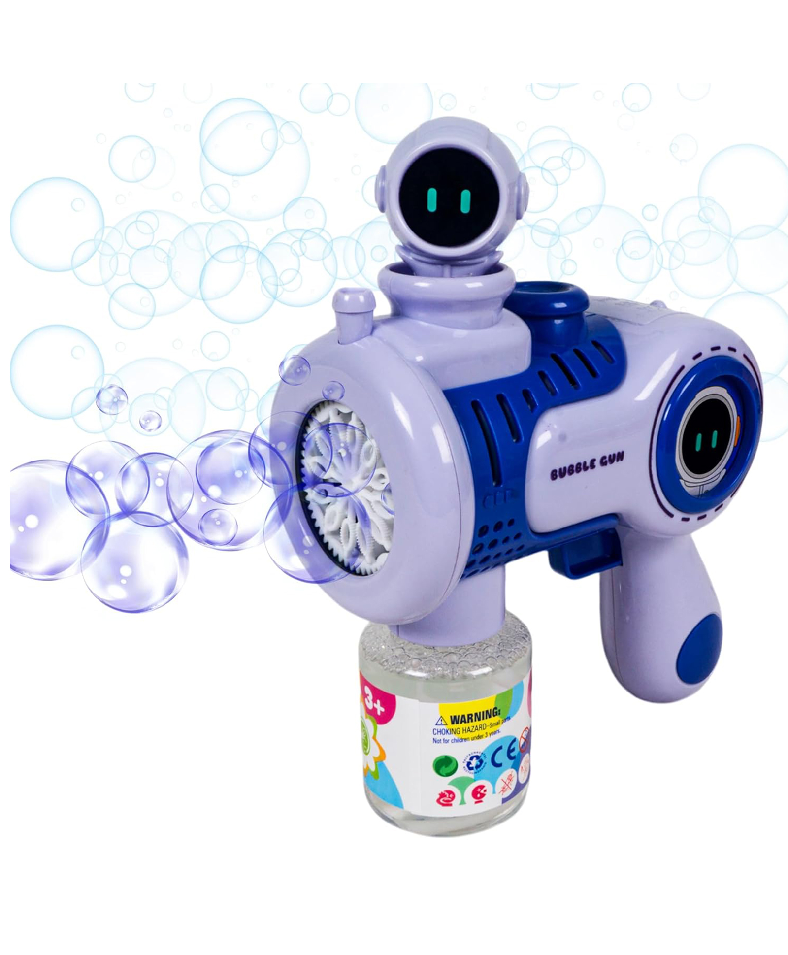 Sanjary Astronaut Theme Bubble Gun Toy for Kids, Leak-Proof Bubble Blower Machine Color Design May Vary-image-29