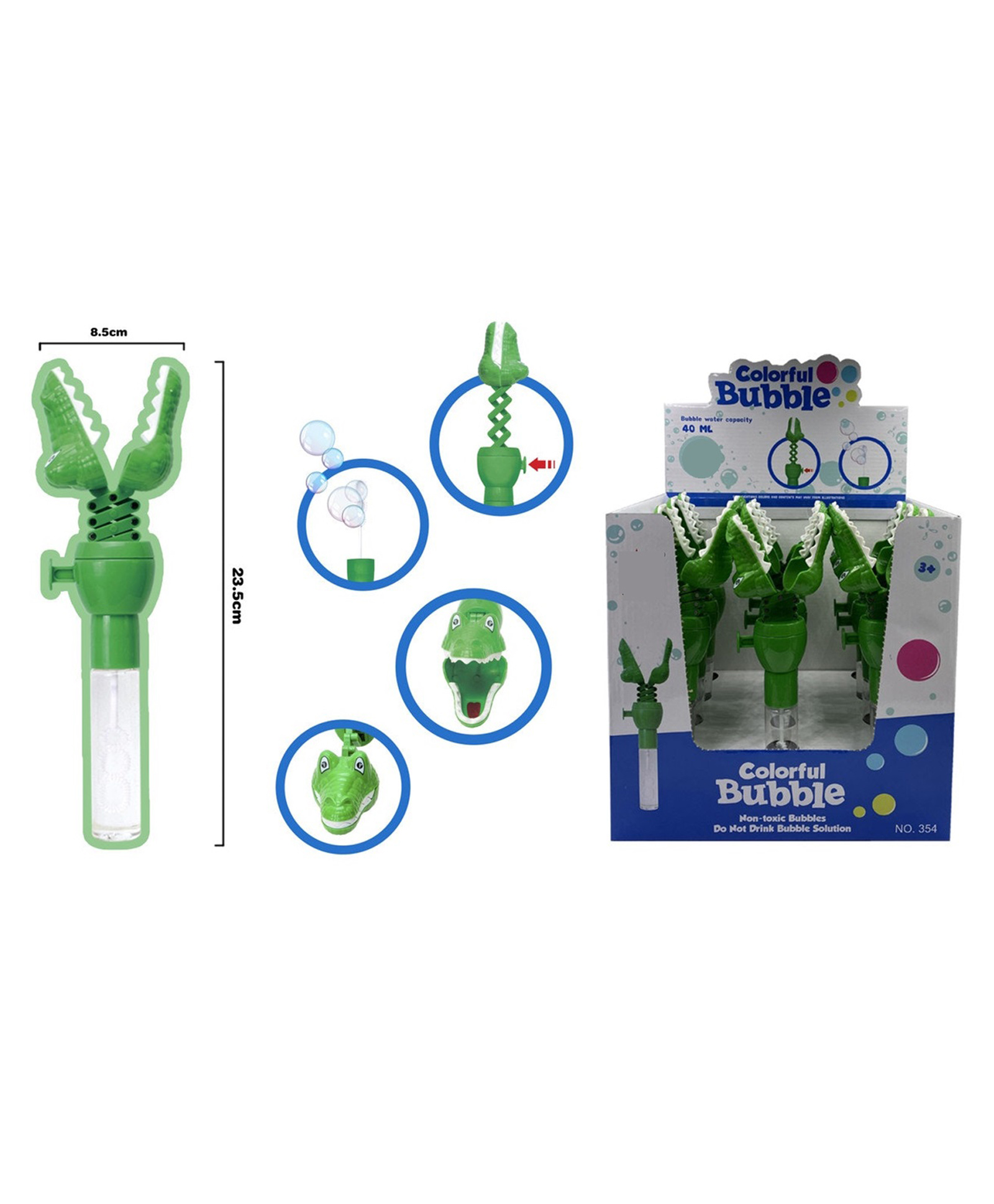 Sanjary Crocodrile Bubble Wand Stick Crocodile Bite Bubble Stick for Kids Color Design May Vary-image-35