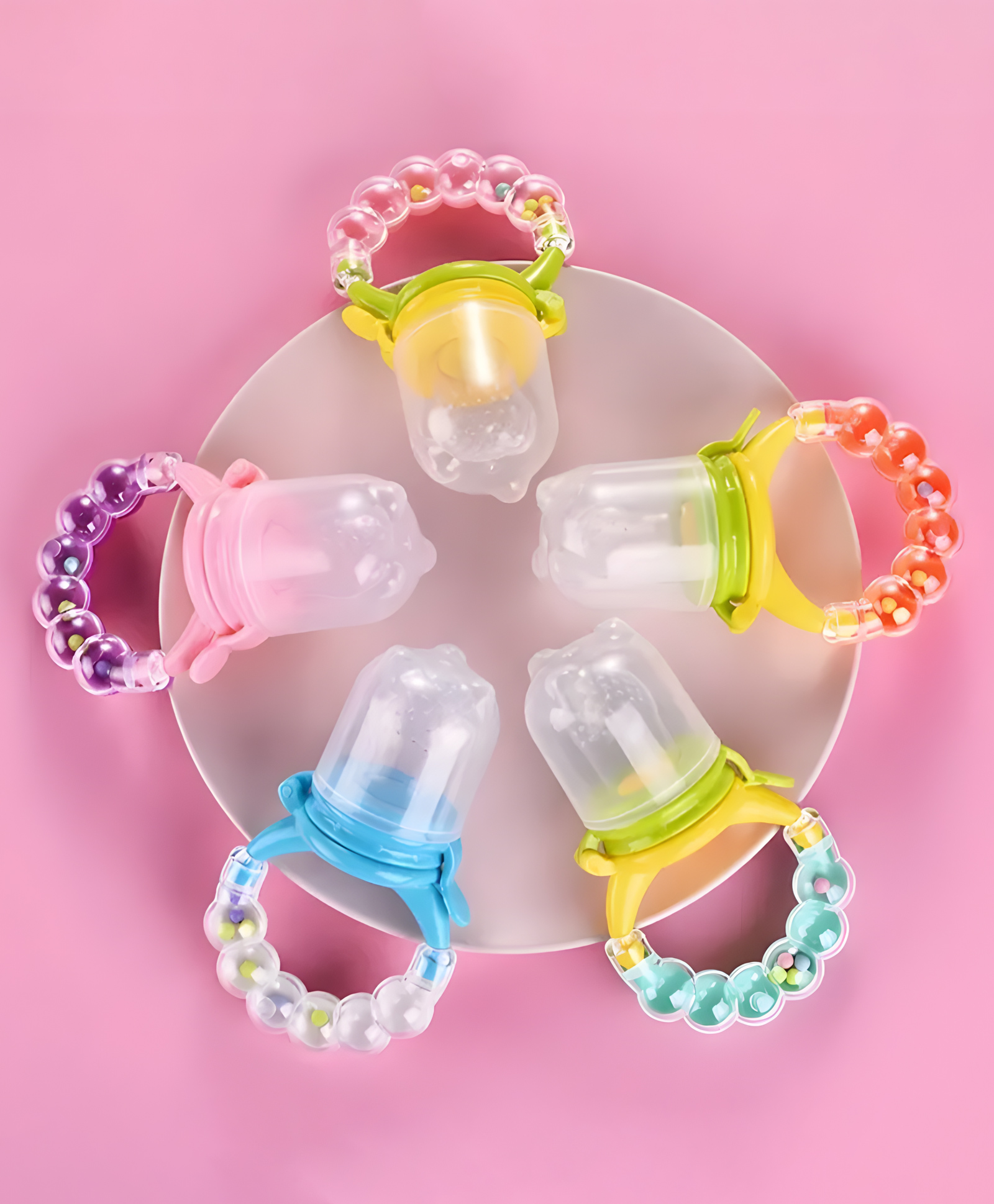 Cozy Vibes Nipple Feeder Childrens Bell Complementary Food Feeding Safety Fruit and Vegetable Baby Chews Bite Bag for Baby Care - Pack of 1 - Color May Vary-image-49