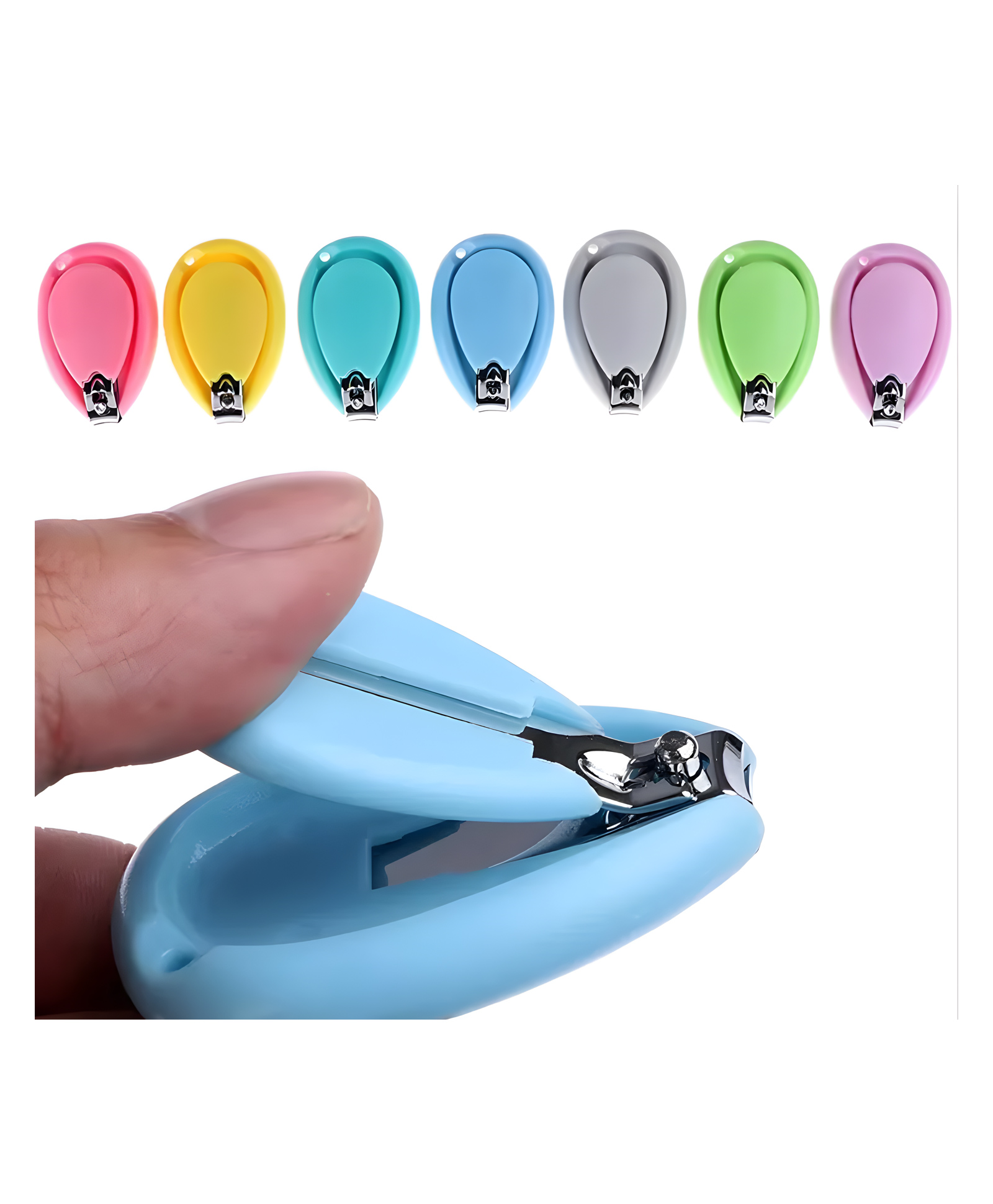 Cozy Vibes Baby Stylish Stainless Steel Nail Clipper for Infants/safety Baby Nail Clipper - Safe and Gentle Nail Care for Baby - Pack of 1 - Color May Vary-image-36