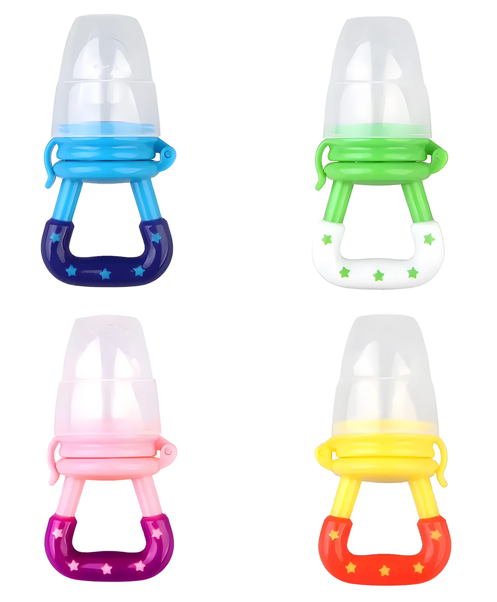 COZY VIBES Silicone Baby Pacifier Infant Nipple Soother Toddler Kids Pacifier Feeder For Fruits Food Nibbler Feeder Baby Feeding Pacifier - PACK OF 1 - COLOR MAY VARY-image-46