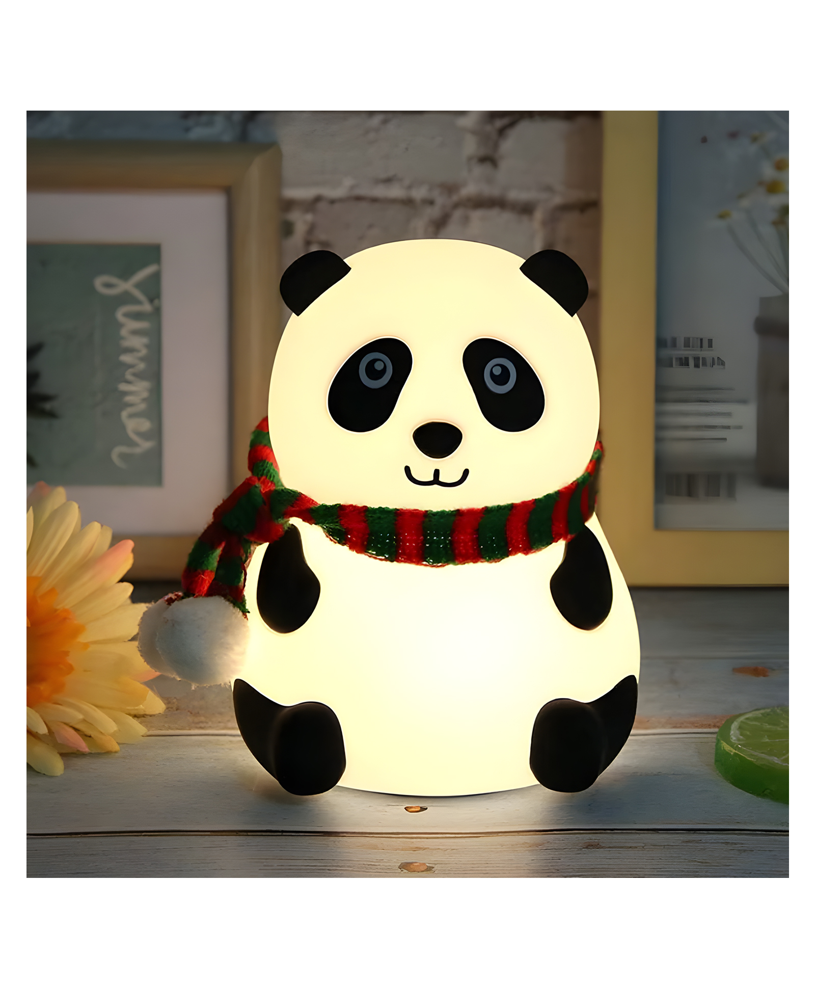 COZY VIBES Panda Night Light LED Night Light Rechargeable Table lamp LED Table lamp Shape Night lamp LED Animal Light Small Night Light Desktop Light Room Décor-PACK OF 1 - COLOR MAY VARY-picture-11