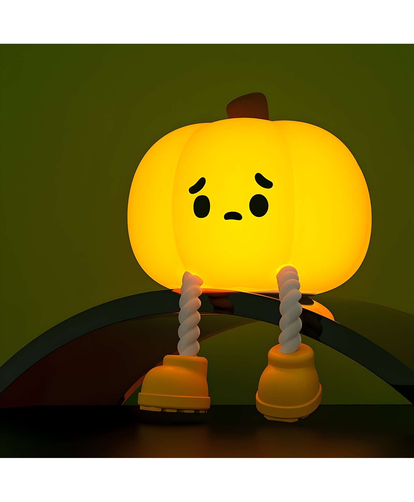 COZY VIBES Pumpkin Night Lightt Touch Control Portable and Rechargeable Dimmable Cute Christmas Pumpkin Night Light Light Silicone Night Light for Children Toddlers - PACK OF 1 - COLOR MAY VARY-picture-15