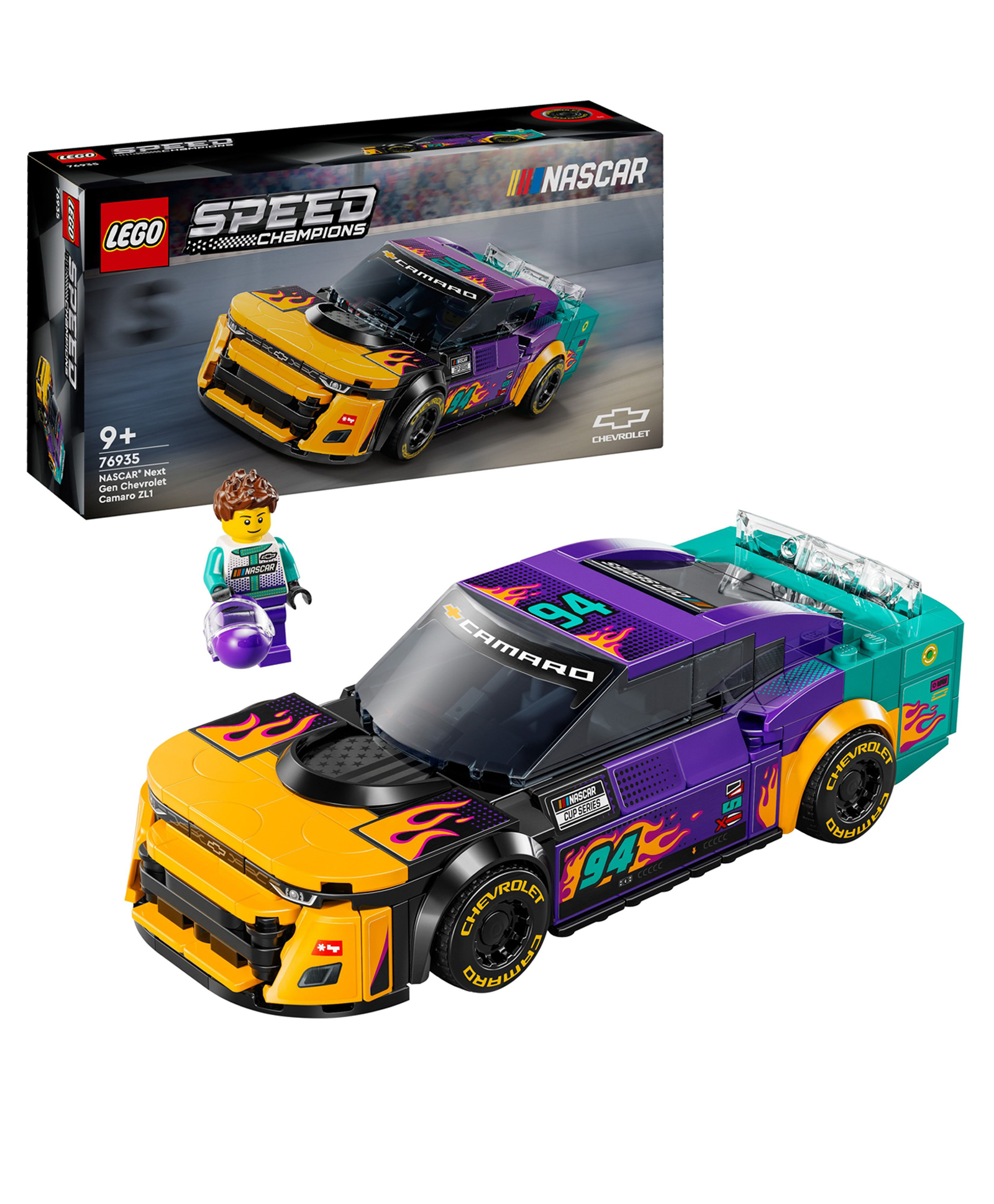 LEGO Speed Champions NASCAR Next Gen Chevrolet Camaro ZL1 328 Pieces - 76935-picture-18
