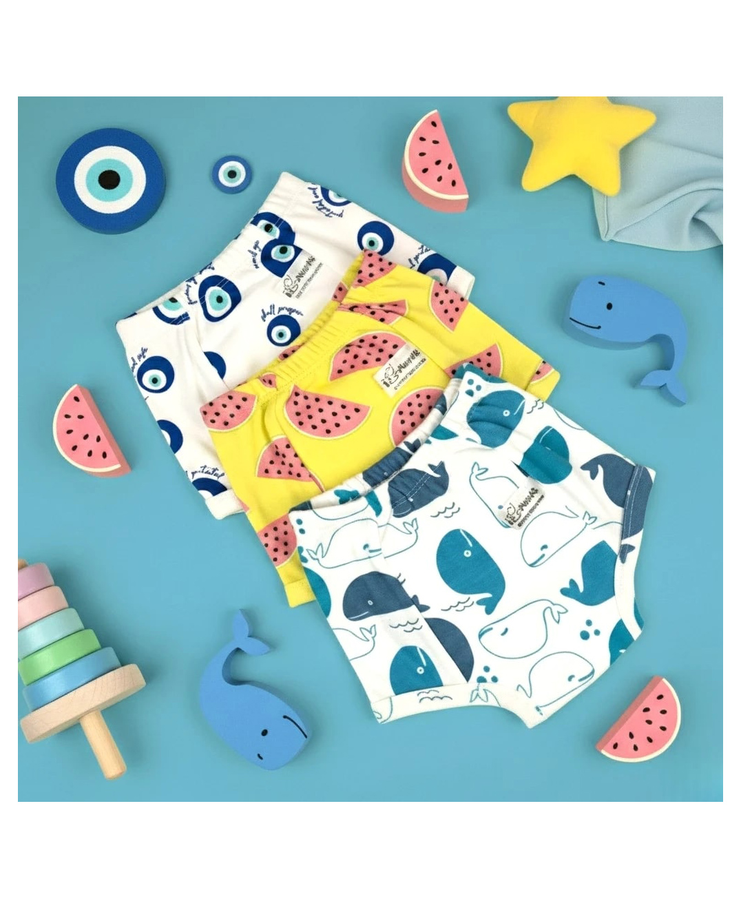 Snugkins Potty Training Pants for Kids. (Size 0, Fits 9-12 Months) - Pack 3