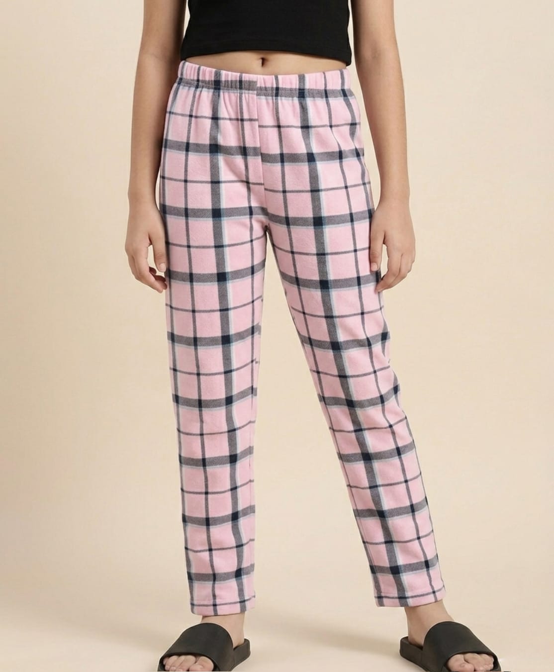 Funkrafts Cotton Woven CheckedPajama - Pink & Blue-picture-13