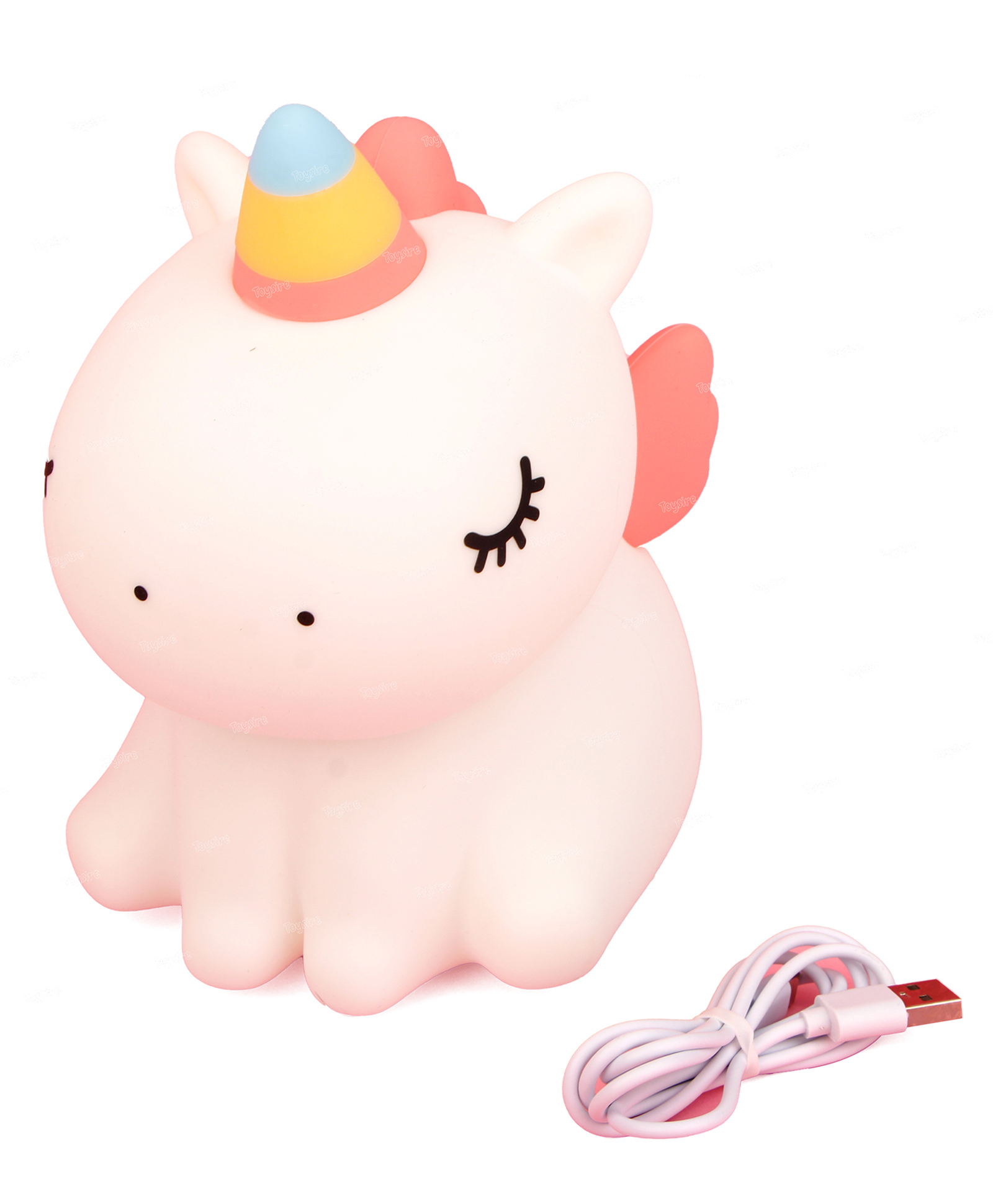 Toysire Silicone Unicorn Night Light Rechargeable Led Lamp With Breathing Modes, Touch Sensor Control- Perfect Decoration For Kids Bedroom Decor-image-1
