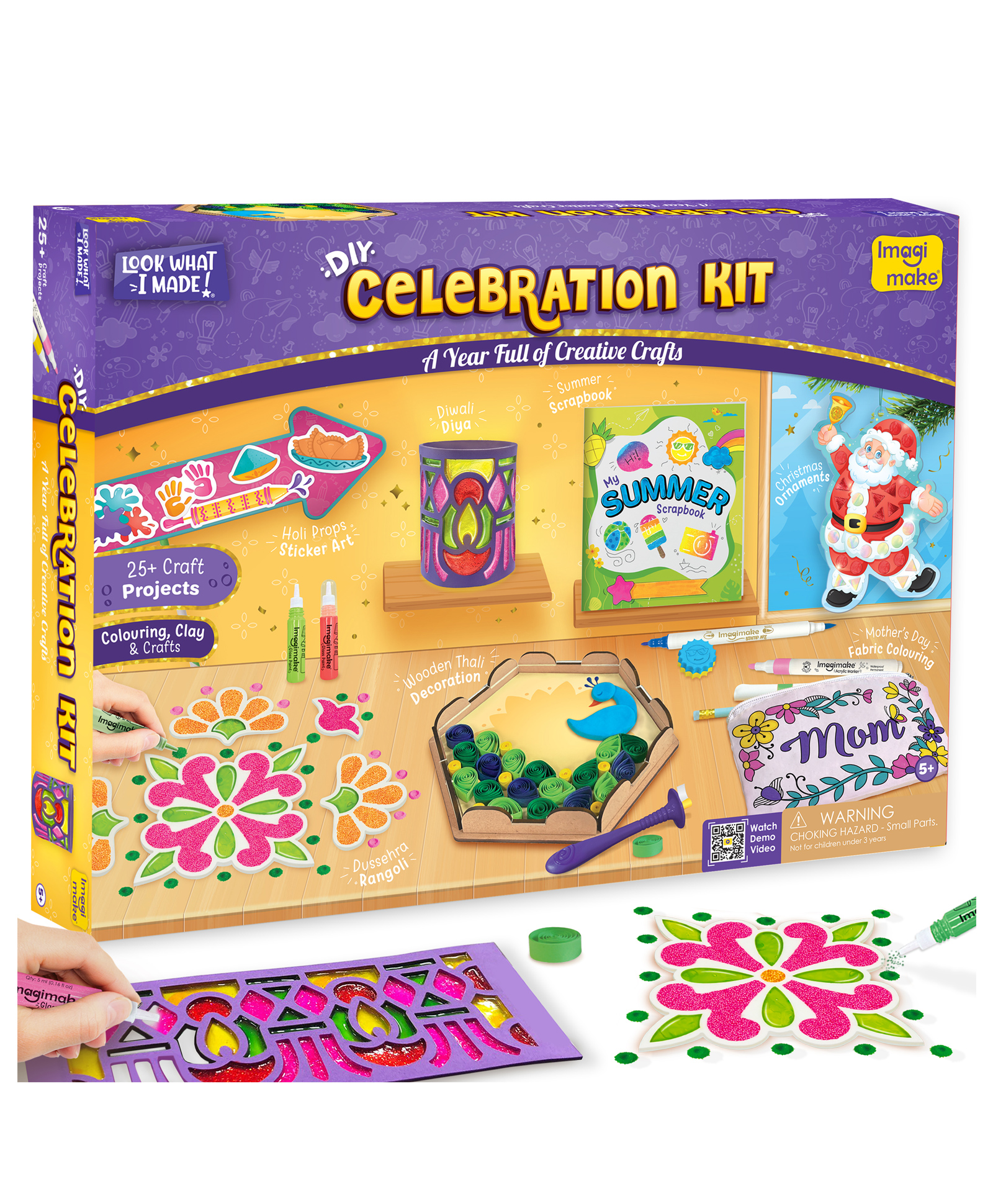 Imagi Make DIY Craft Color and Clay Celebration Kit - Multicolor