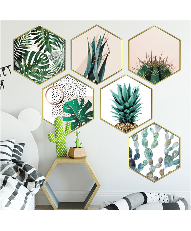Jaamso Royals Haxagonal Design Self Adhesive Vinyl Wall Sticker (60 CM X 90 CM)-image-32