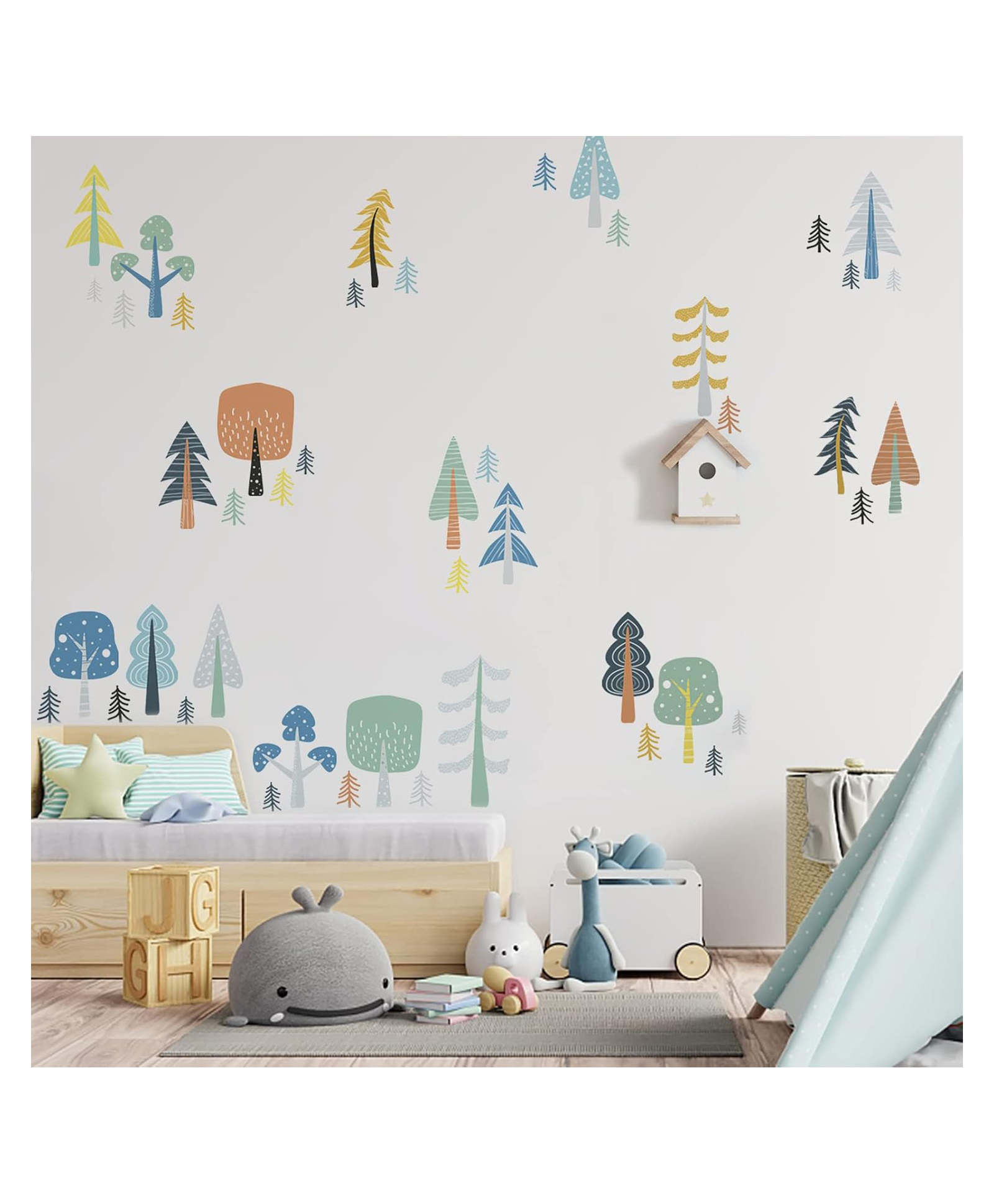 Jaamso Royals Colorful Jungle Decorative Wall Sticker (20CM x 30CM, 4 Sheets)-image-2