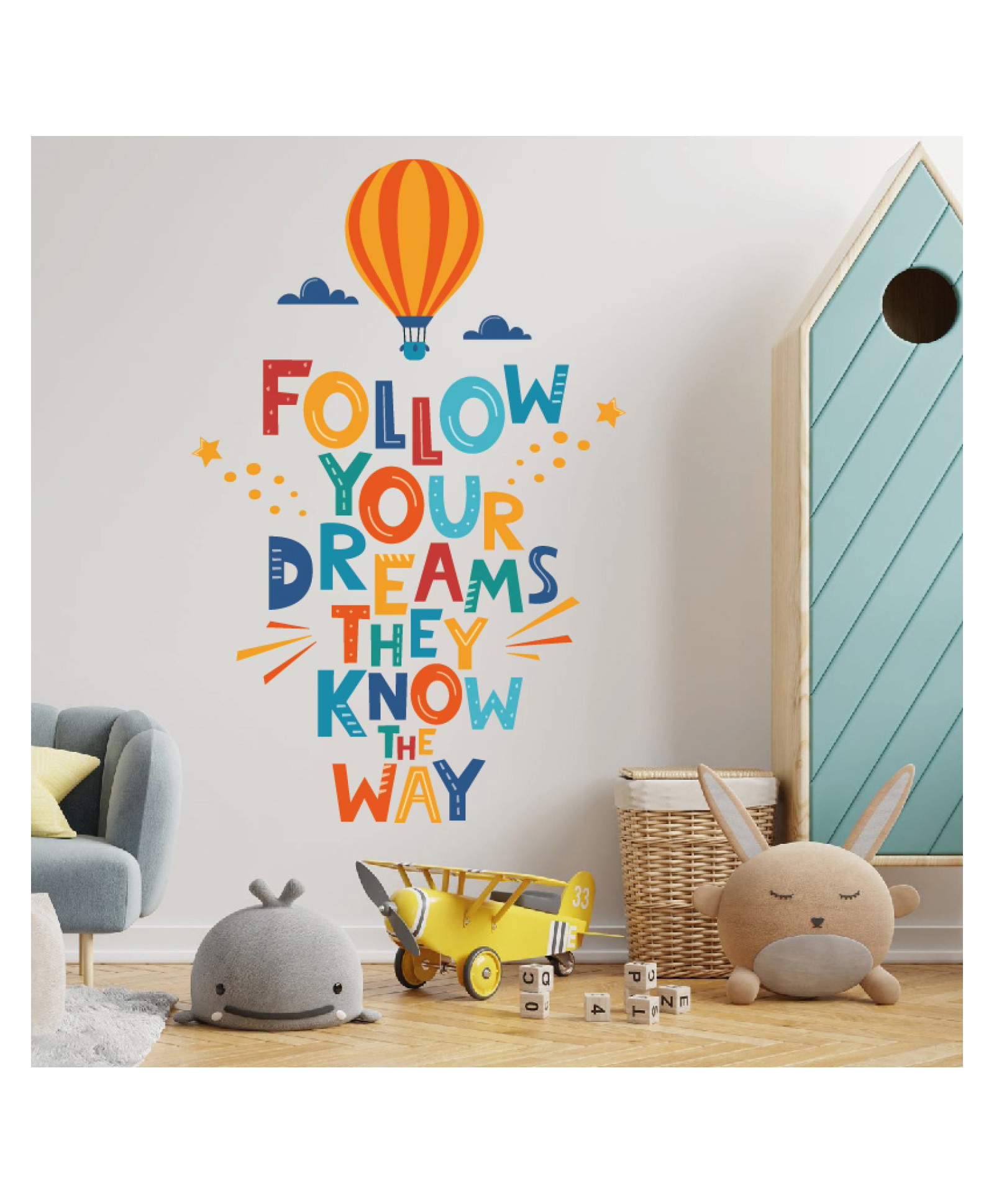 Jaamso Royals Colorful 'FOLLOW YOUR DREAMS' Decorative Wall Sticker (30CM x 40CM)-picture-12
