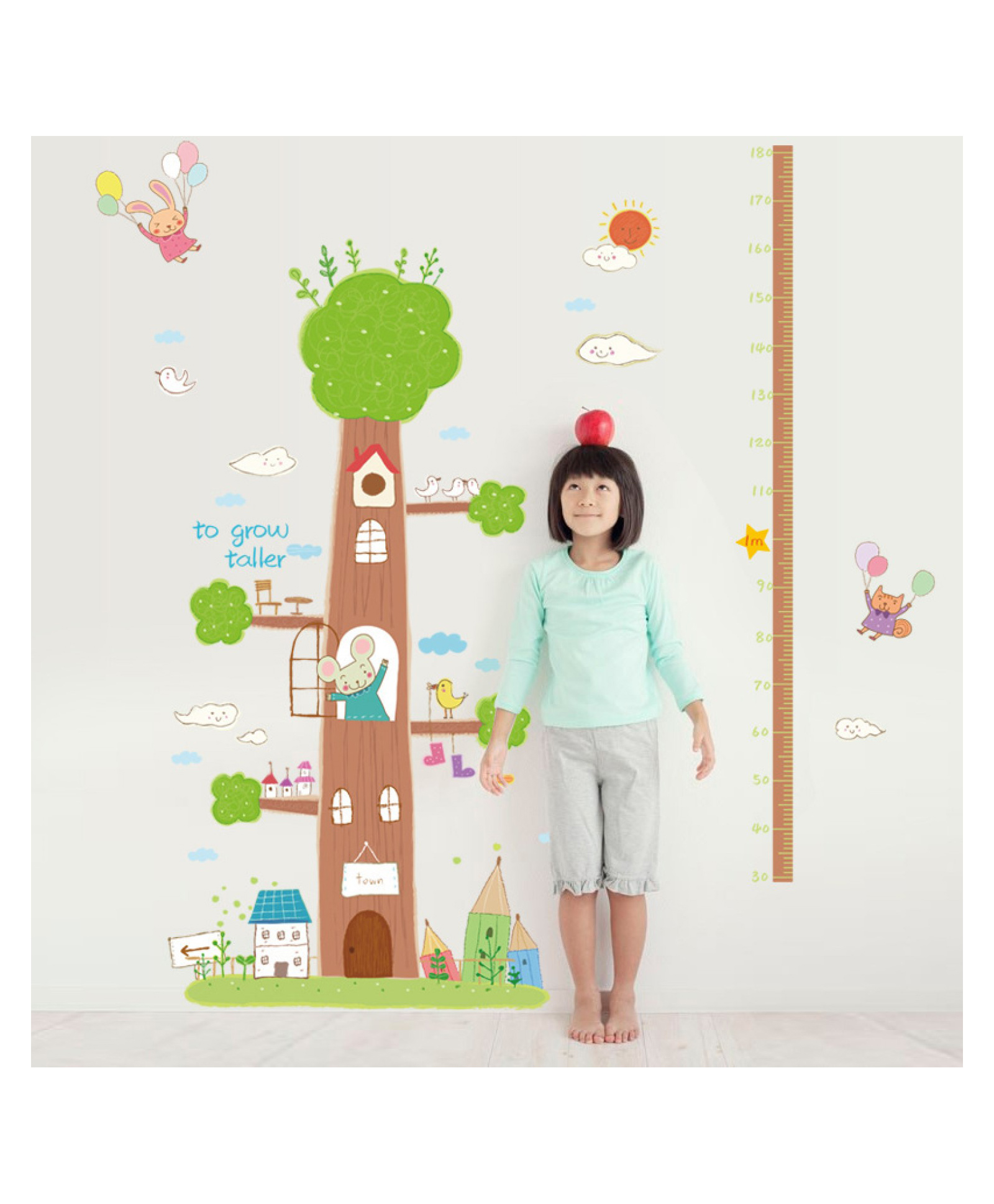 JAAMSO ROYALS Cartoon House Peel and Stick, Self Adhesive, 3D Vinyl Wall Sticker (60 x 90 CM)-picture-25