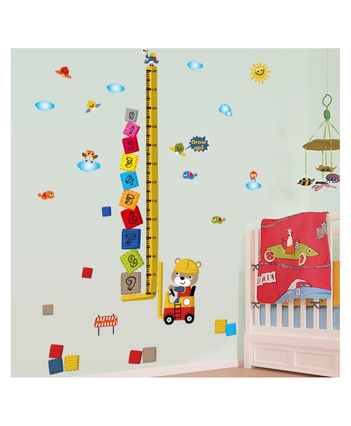 Jaamso Royals Multicolor Children Growth Chart Wall Sticker for Home Décor (60 CM X 90 CM)-image-8