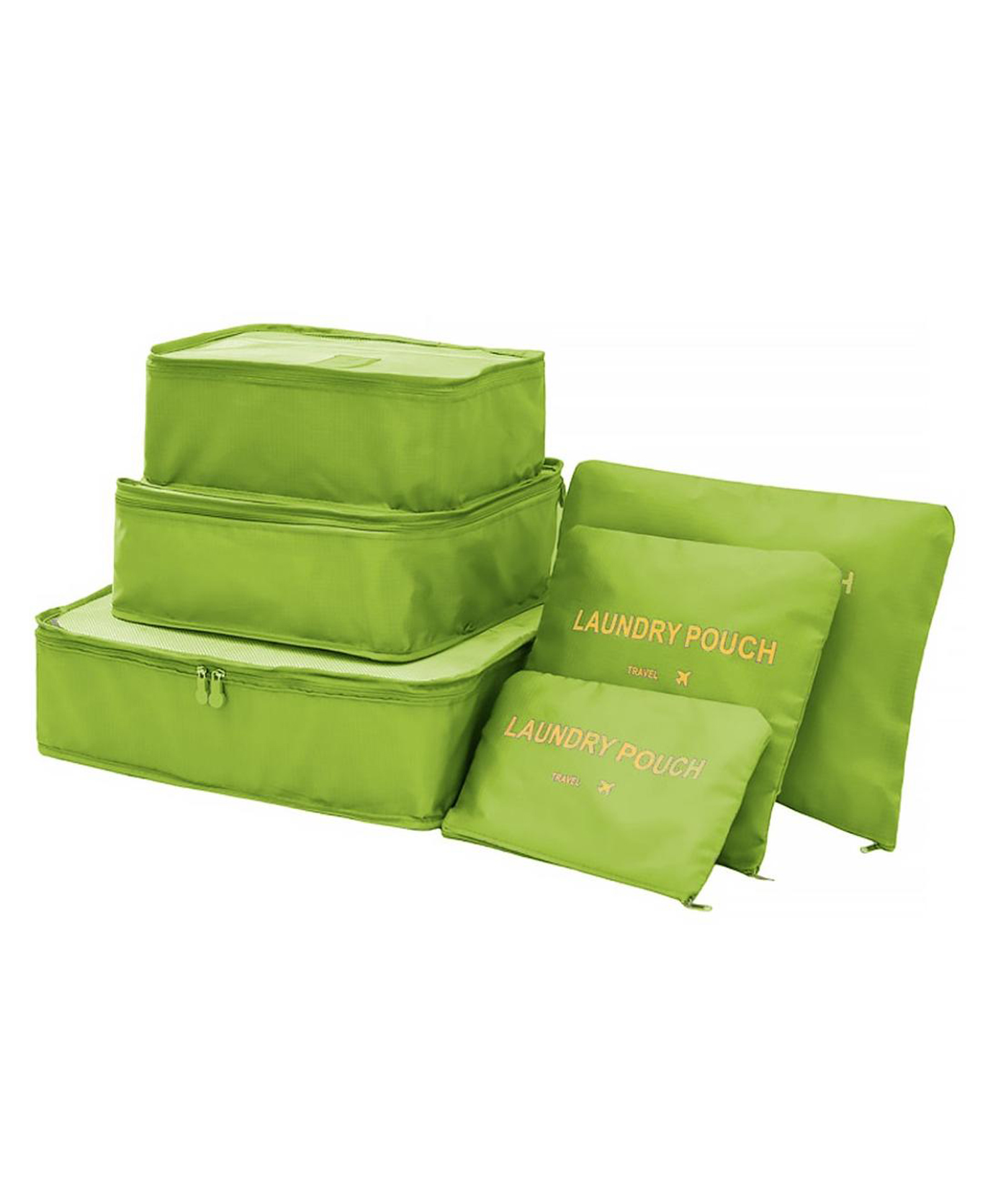Awestuffs Set of 6 Travel Luggage Organizer Packing Cubes, Laundry Bags & Digital Pouch, Luggage Compression Pouches-image-1