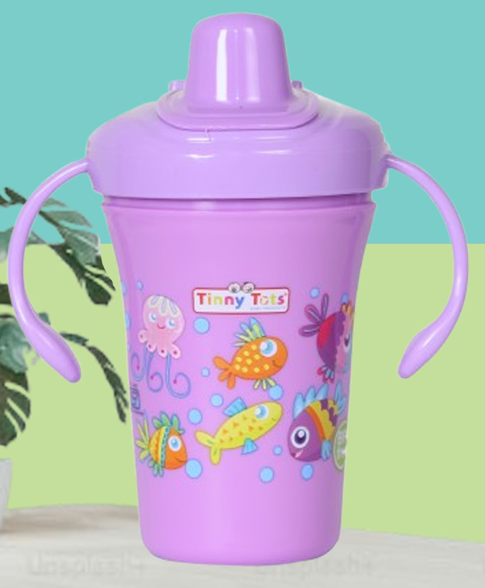 Tinny Tots Baby Unbreakable Sippy Cup Learning Sipper Feeding Feeder Spout BPA Free Bottle - (250 ml, PURPLE)-picture-18