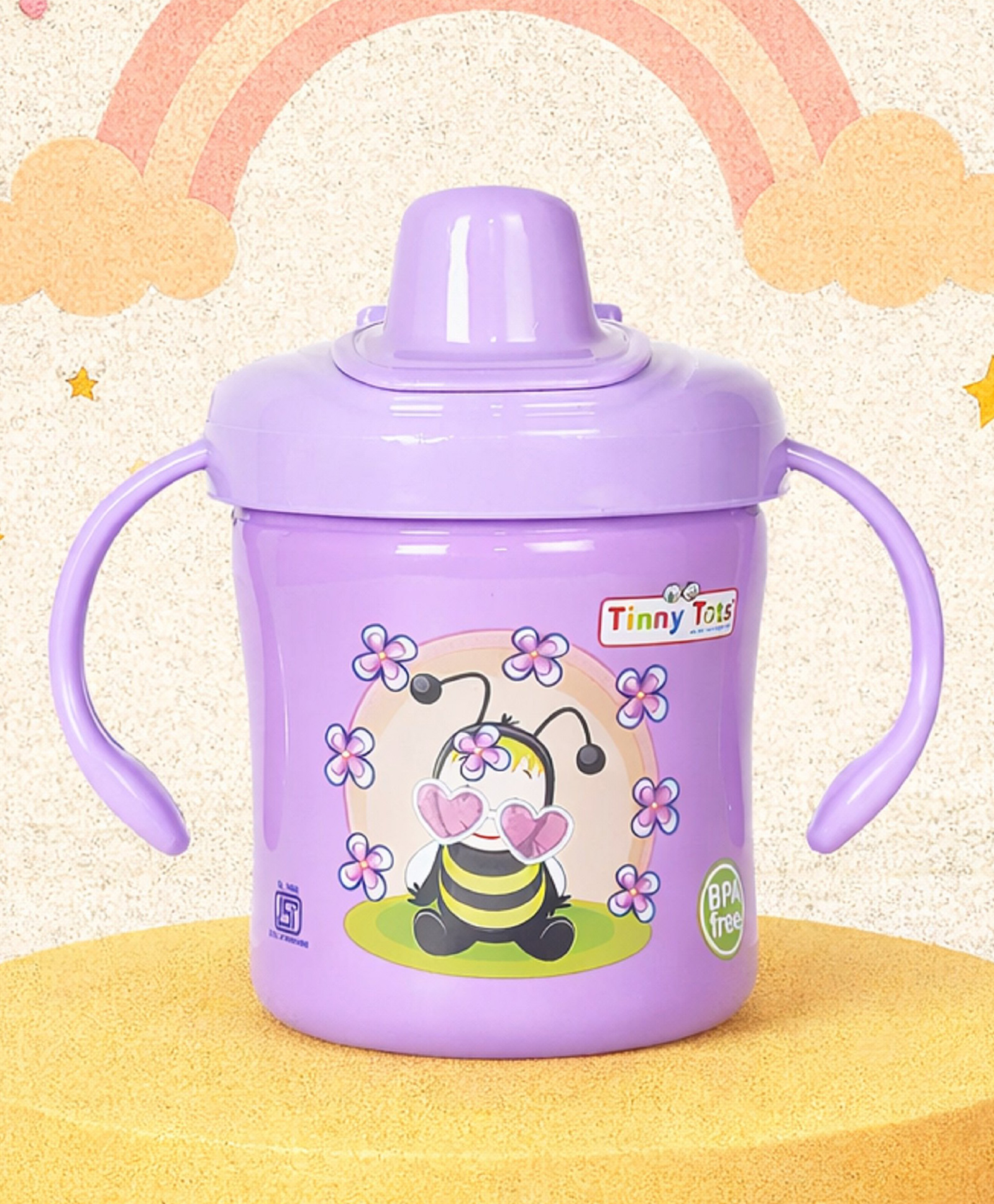 Tinny Tots Baby Unbreakable Sippy Cup Learning Sipper Feeding Feeder Spout BPA Free Bottle - (125 ml, PURPLE)-picture-24