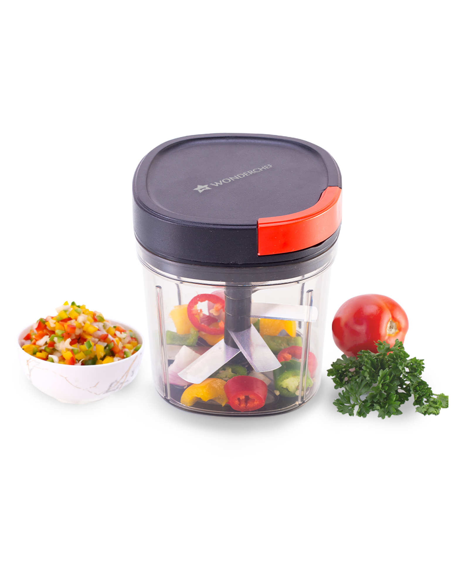 Wonderchef Glory String Vegetable Chopper with 6 Sharp blades, 900 Ml, Coconut Scraper & Smart Multifunctional Vegetable/Fruit Peeler-picture-19