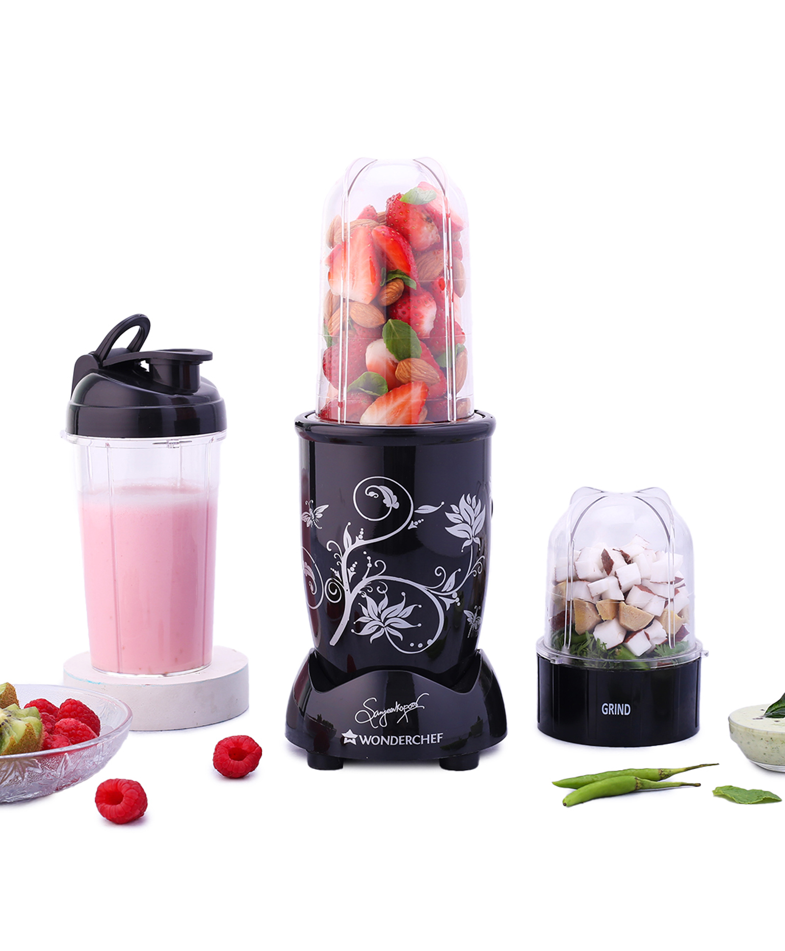 Wonderchef Nutri-blend Mixer Grinder Blender, Smoothie Maker, 3 Unbreakable Jars (Blending, Grinding, and Sipper Jar), 500W 22000 RPM 100% Full Copper Motor-image-40