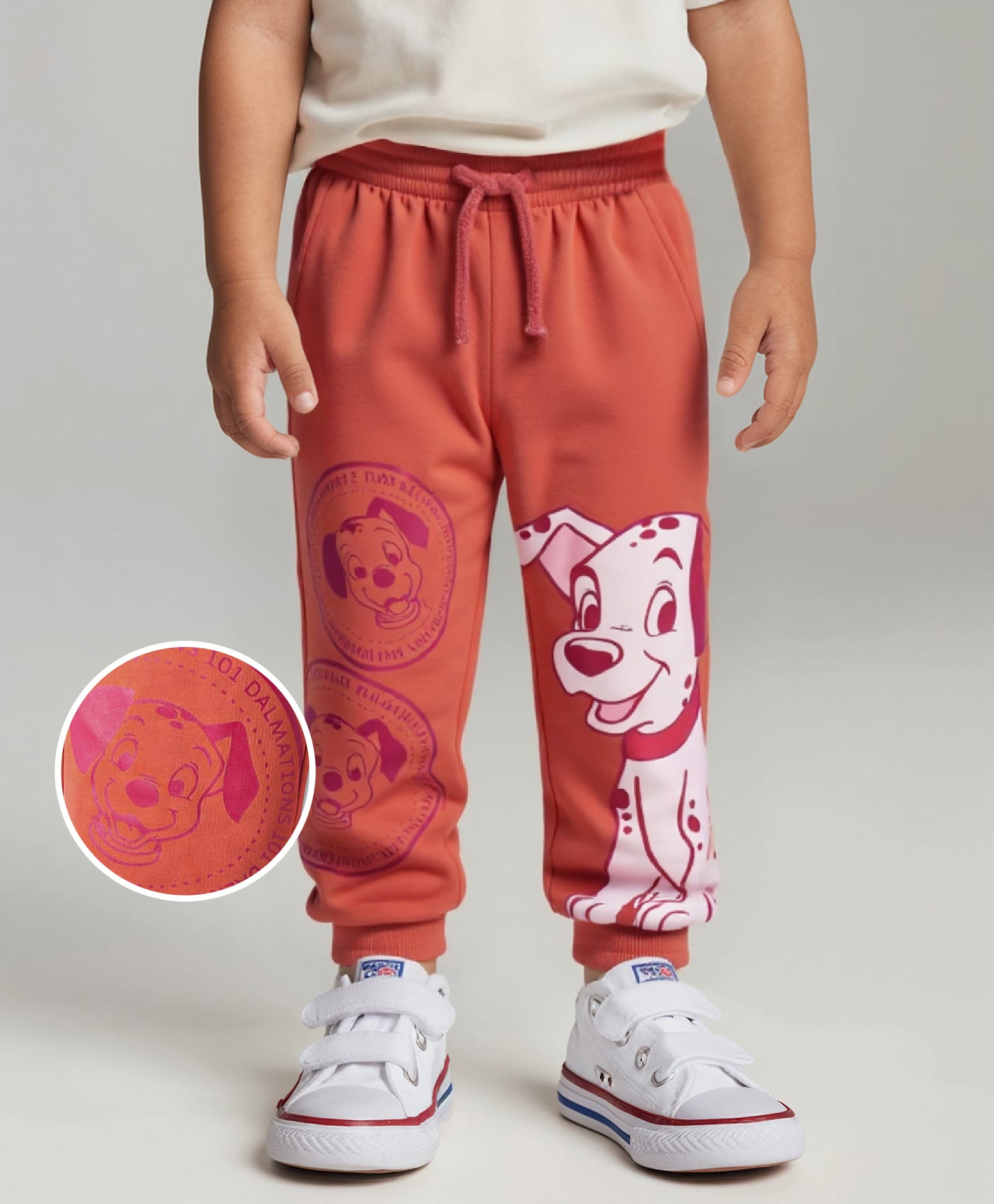 Babyoye Disney Terry Knit Full Length Lounge Pant with 101 Dalmatians Print - Rust Orange-picture-23