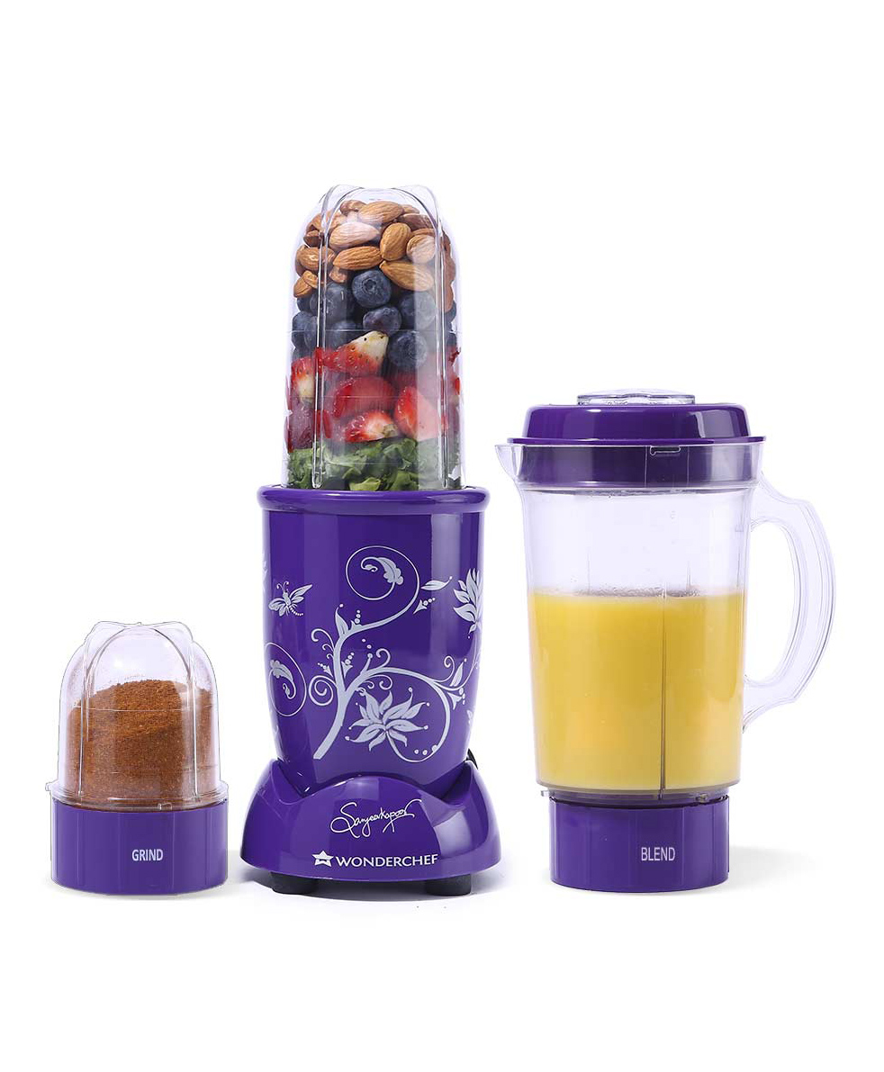 Wonderchef Nutri-blend 3 Jar Juicer, Mixer, Grinder, Blender & Smoothie Maker 22000 RPM, 500W 100% Copper Motor - Purple-image-34