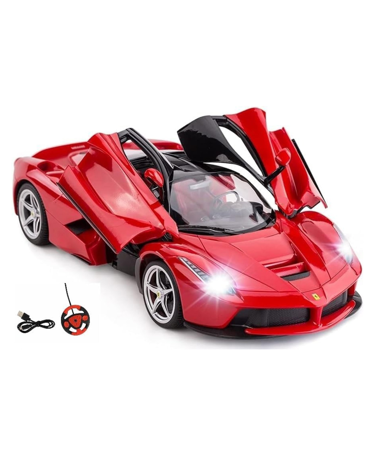 FUNVERSE Remote Controlled Racing Car for Kids, Super Racing Sports for Kids, High Speed Toy Vehicle for Kids, Motor Rc Chargeable Cars for Kids - Red