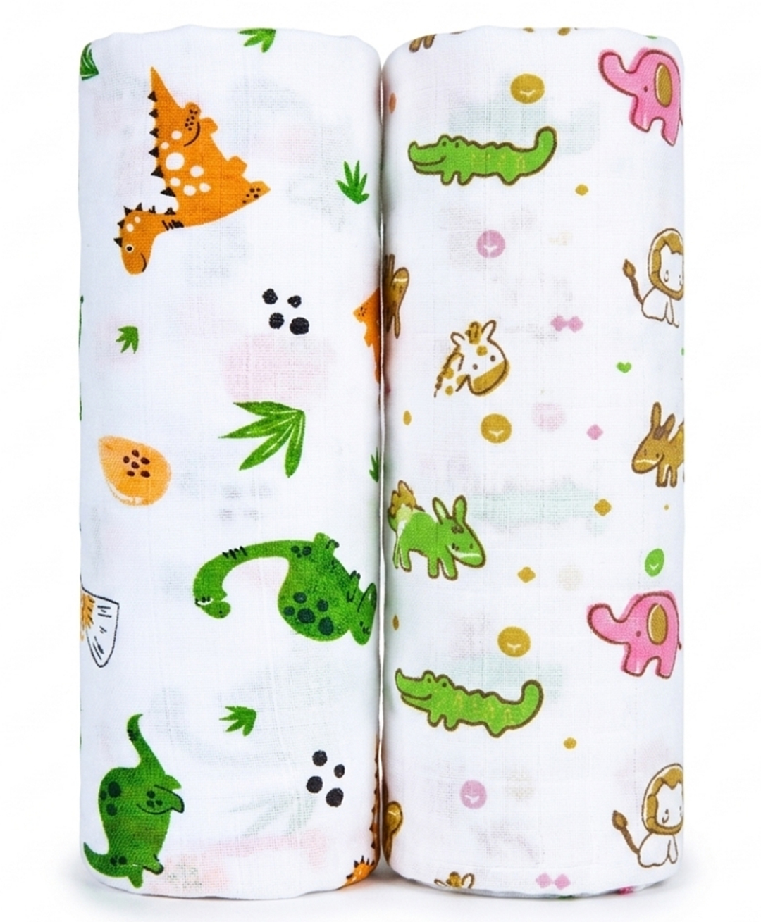 LazyToddler Multipurpose Swaddle Wrap 100% MuslinPack of 2 Dot Print- Multicolour-picture-15