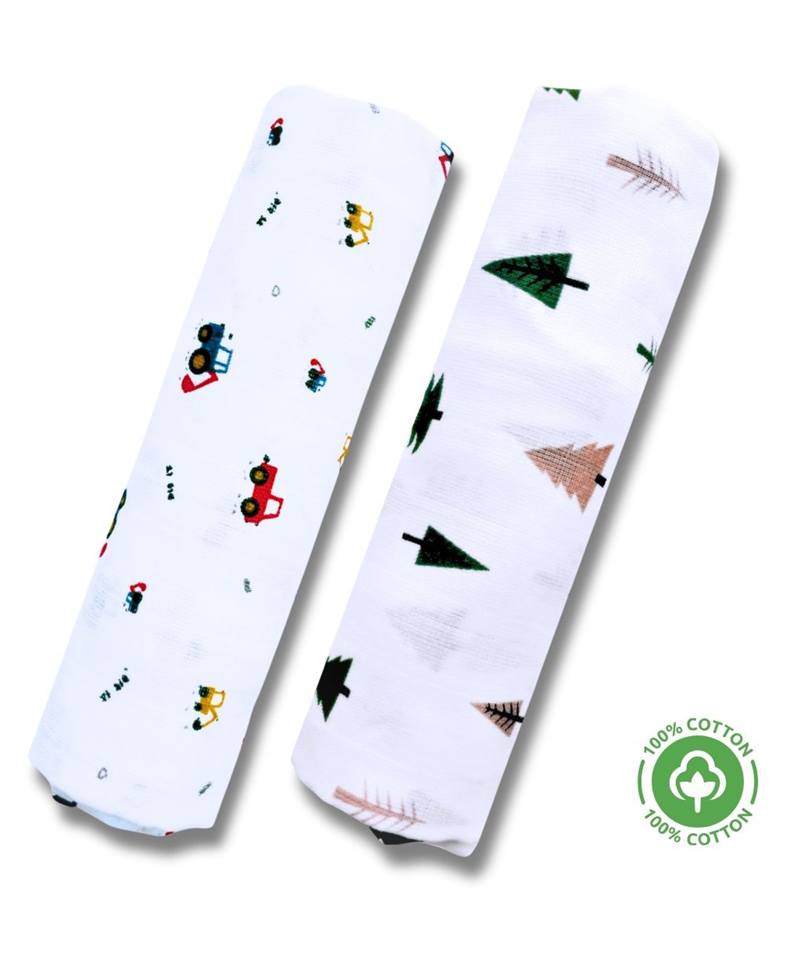 LazyToddler Multipurpose Swaddle Wrap 100% Muslin Pack of 2 Rainbow Print- Multicolour-image-9