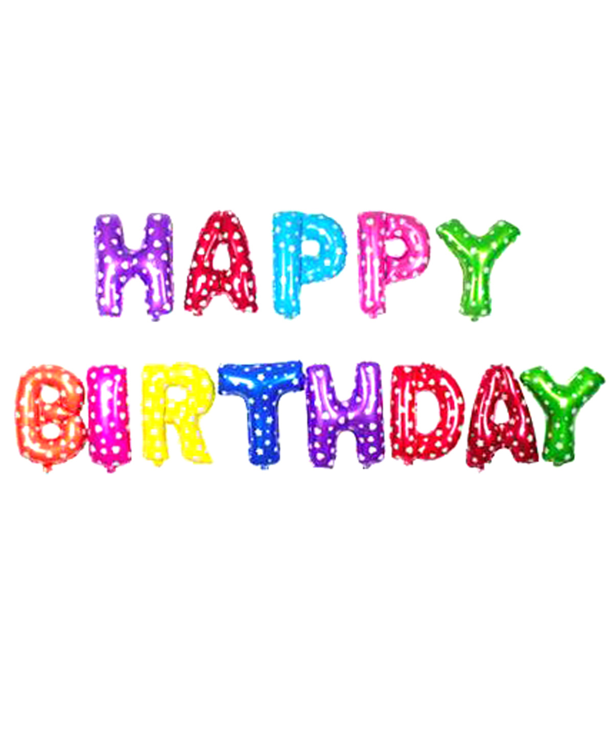 Decor Mantra happy birthday letter foil balloonbirthday decoration items - Multi color - Pack of 13-picture-13