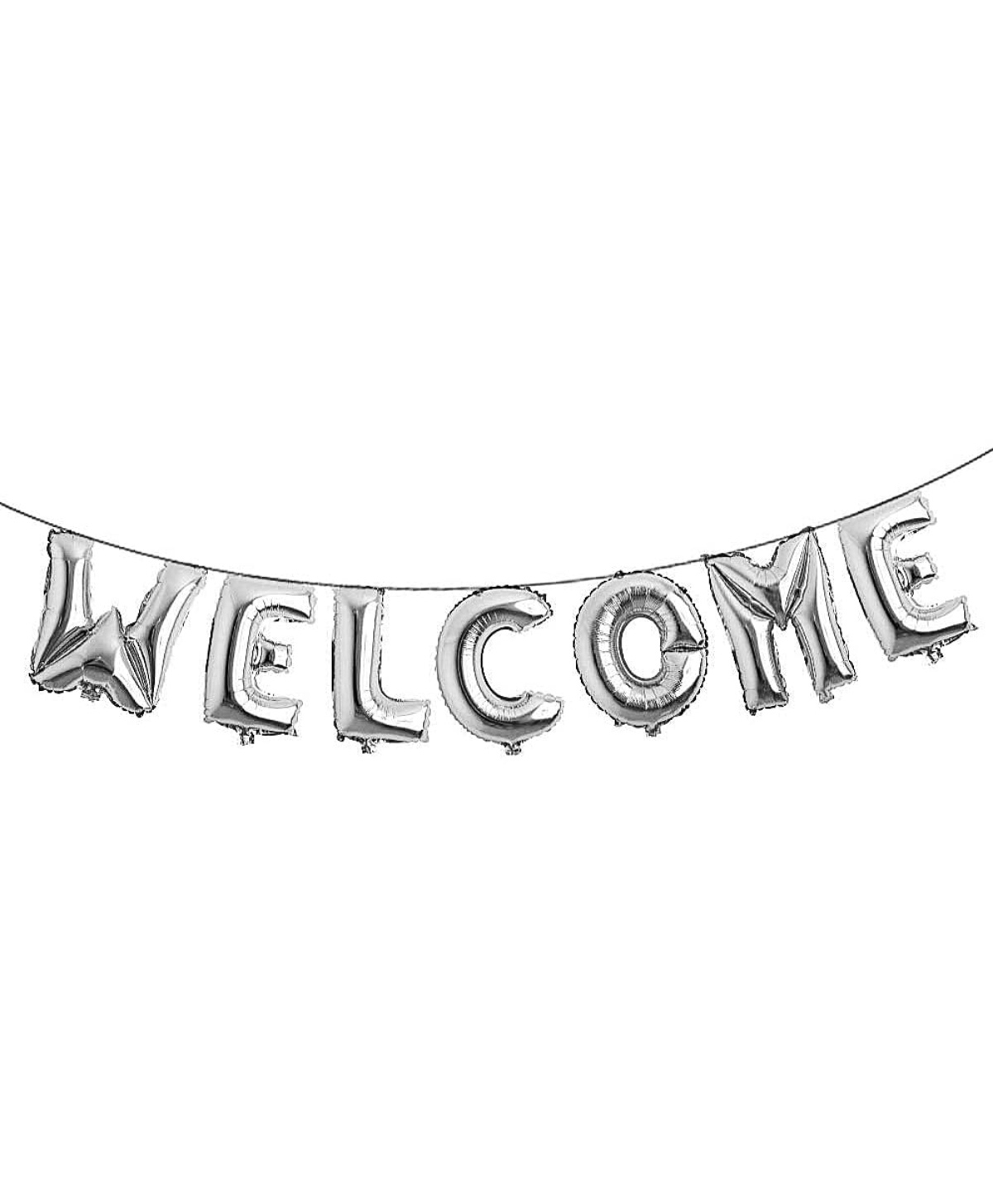 Decor Mantra Welcome Letter Foil Balloon for Baby Shower Decoration - Silver - Pack of 7-picture-17
