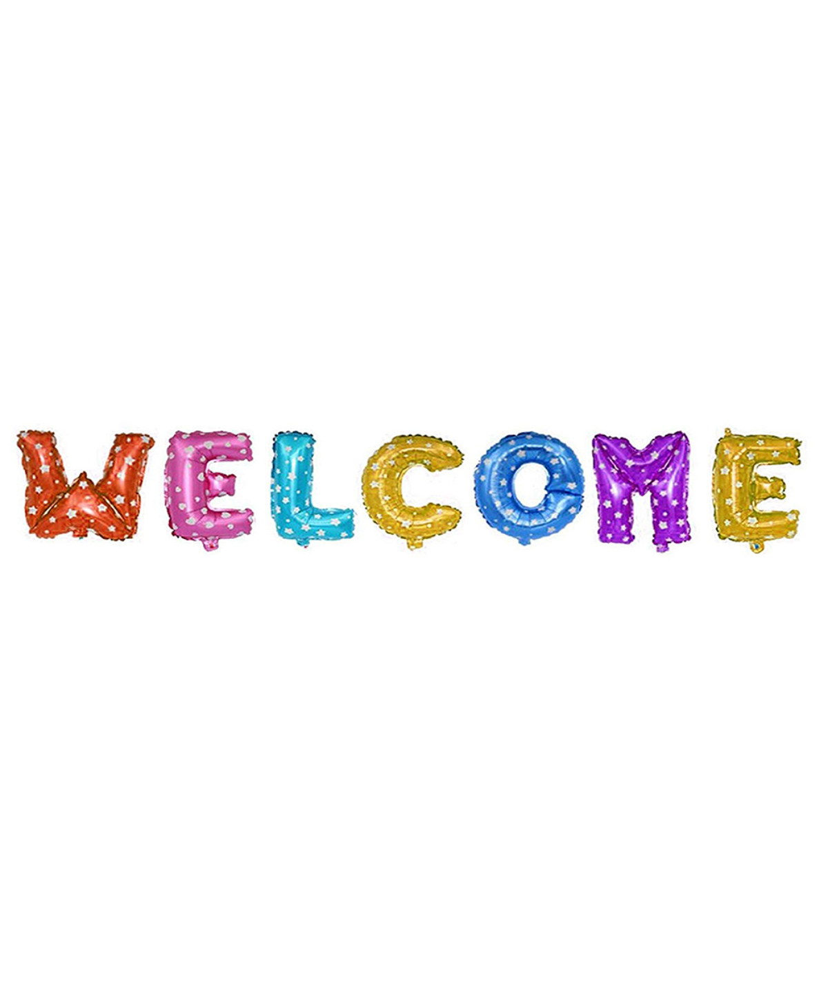 Decor Mantra Welcome Letter Foil Balloon for Baby Shower Decoration - Multishade - Pack of 7-picture-27